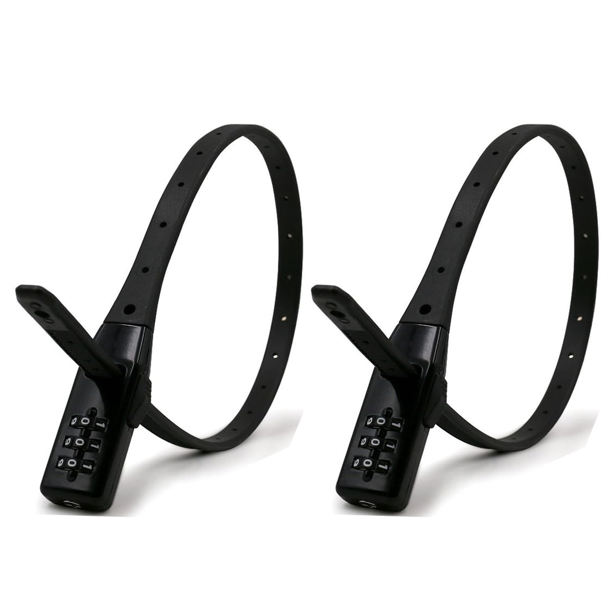 2 Pack Combination Bike Lock - 54cm Zip Tie Cable Lock with 3-Digit Code | Lightweight Flexible Security for Bicycle, Motorcycle & Helmet | Perfect for Outdoor Cycling, Commuting & Equipment Protection