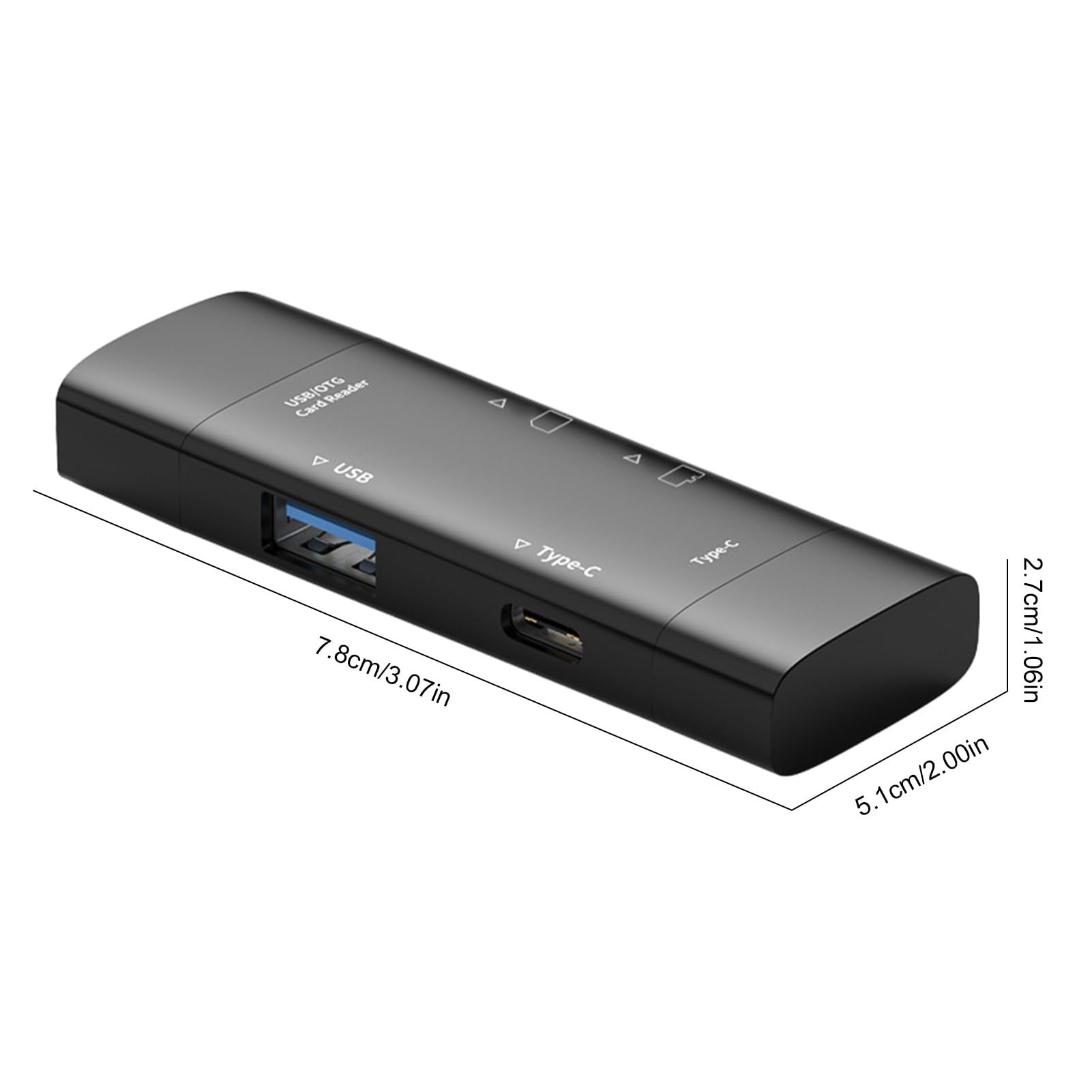 Jlobnyiun USB 3.0 Card Reader - 4-in-1 High Speed Multi-Function Portable External Memory Card Adapter for SD/TF/CF/MS - Perfect for Laptop, Computer, Car & Digital Camera Use