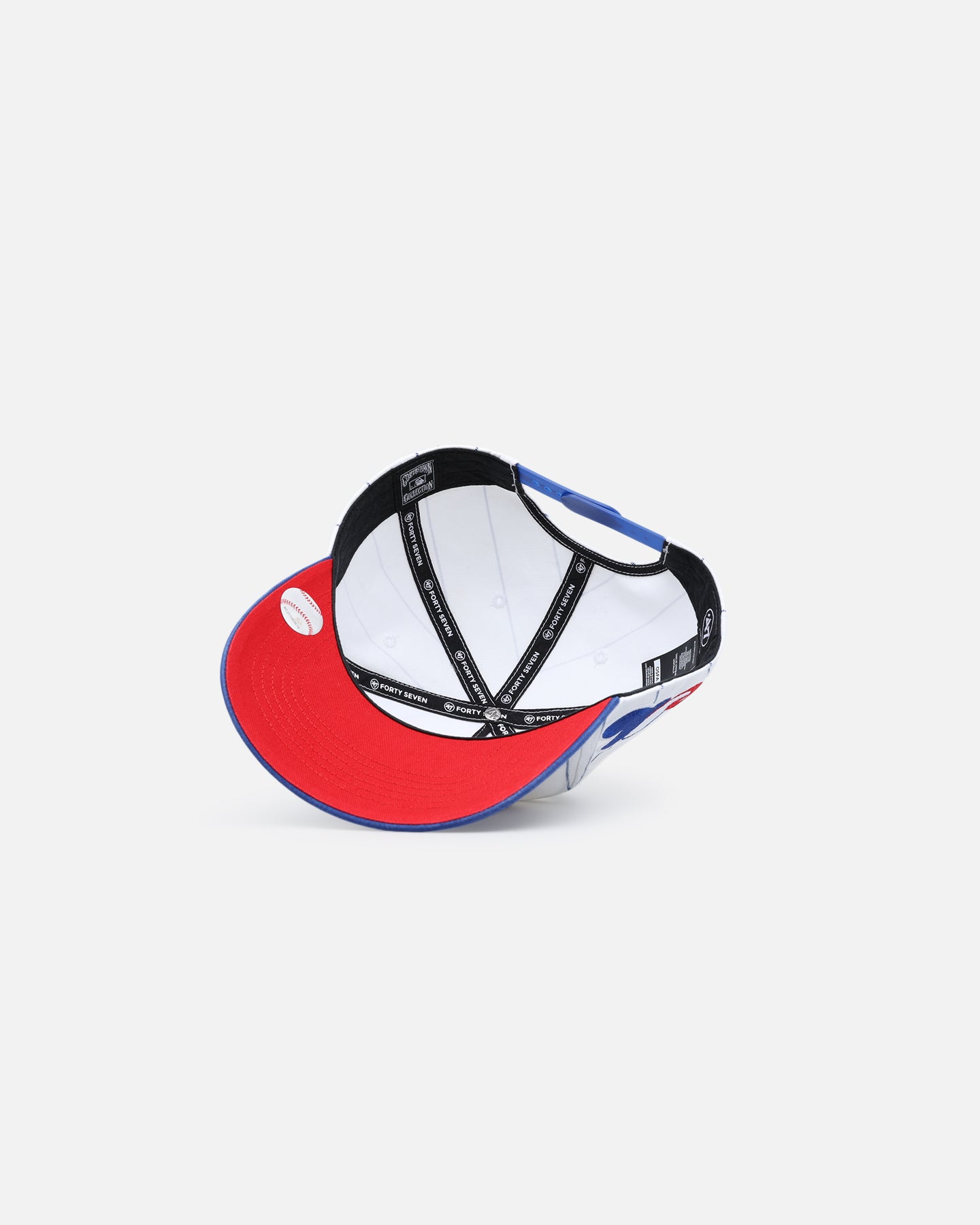 47 Brand Washington Expos 'Double Header Pinstripe' Snapback Hat - Adjustable Hitch Back Closure, White Baseball Cap for Men & Women - Perfect for Sports Games, Casual Outfits and Fan Collections