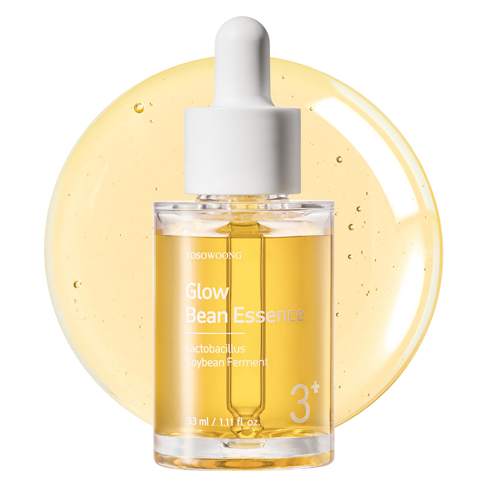 Glow Bean Essence - 31,025ppm Soybean Ferment Extract for Glass Skin | Exfoliating, Hydrating & Radiant Face Serum | Korean Skincare Moisturizer (33ml/1.11 fl oz) - Perfect for Nighttime Routine & Achieving Dewy Complexion