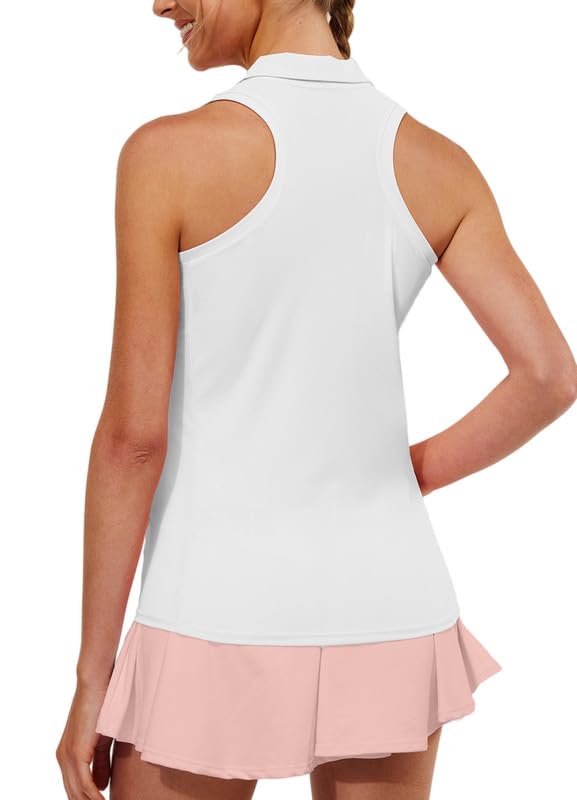 Women's Golf & Tennis Tank Tops - Sleeveless Racerback Collared Shirts | Quick Dry Moisture Wicking Performance Apparel for Sports & Outdoor Activities