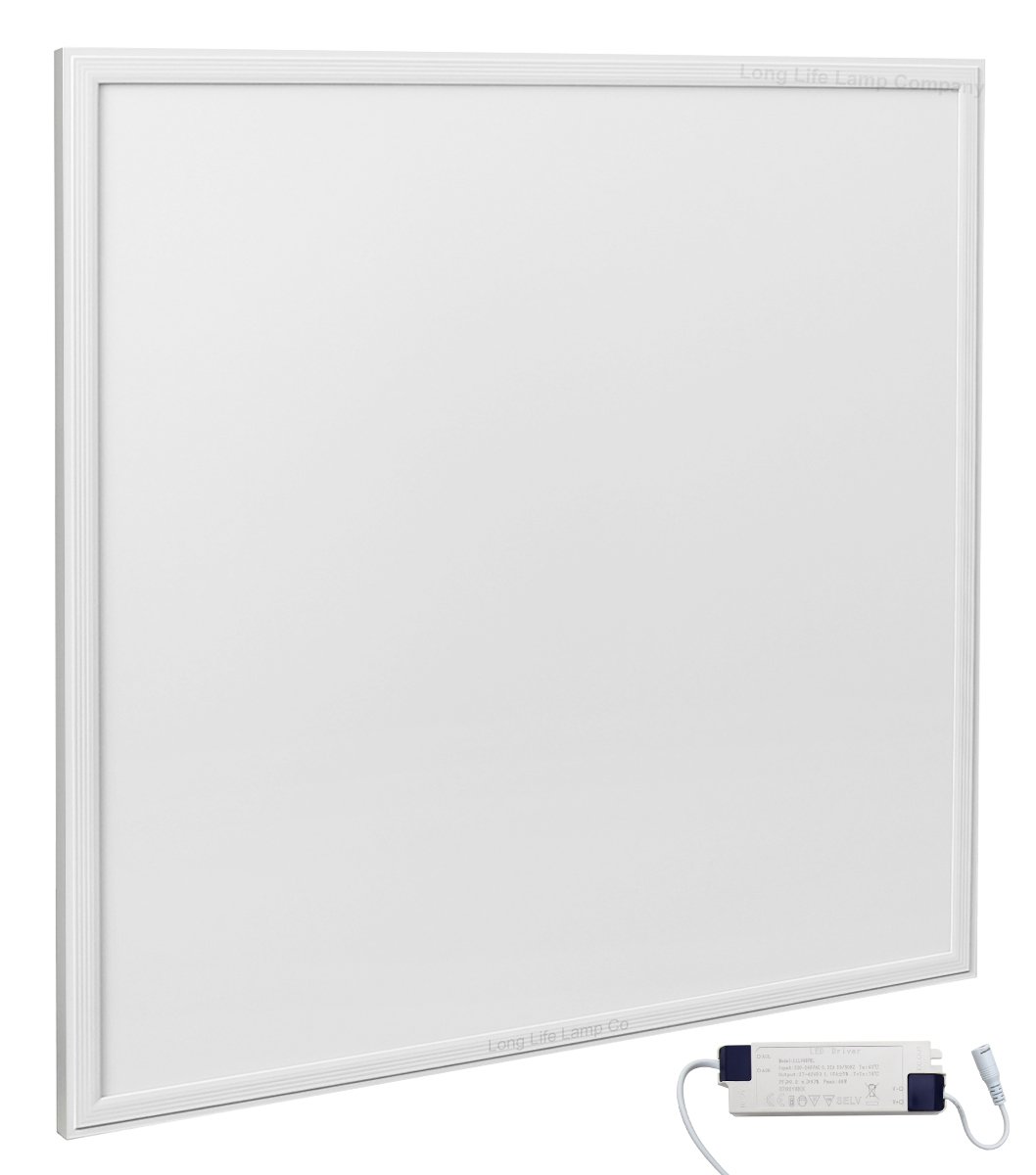 Long Life Lamp 48W LED Ceiling Panel 600x600mm Neutral White 5000K Recessed Tile Light with Driver - Perfect for Office, Classroom, and Commercial Spaces