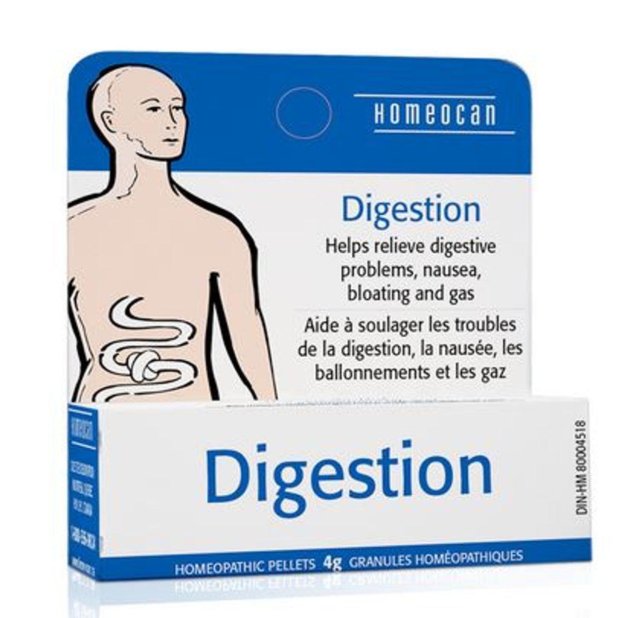 Homeocan Digestion Pellets 4g - Natural Digestive Support for Bloating & Indigestion | Fast-Acting Homeopathic Remedy for Adults & Kids | Perfect for After Meals & Travel