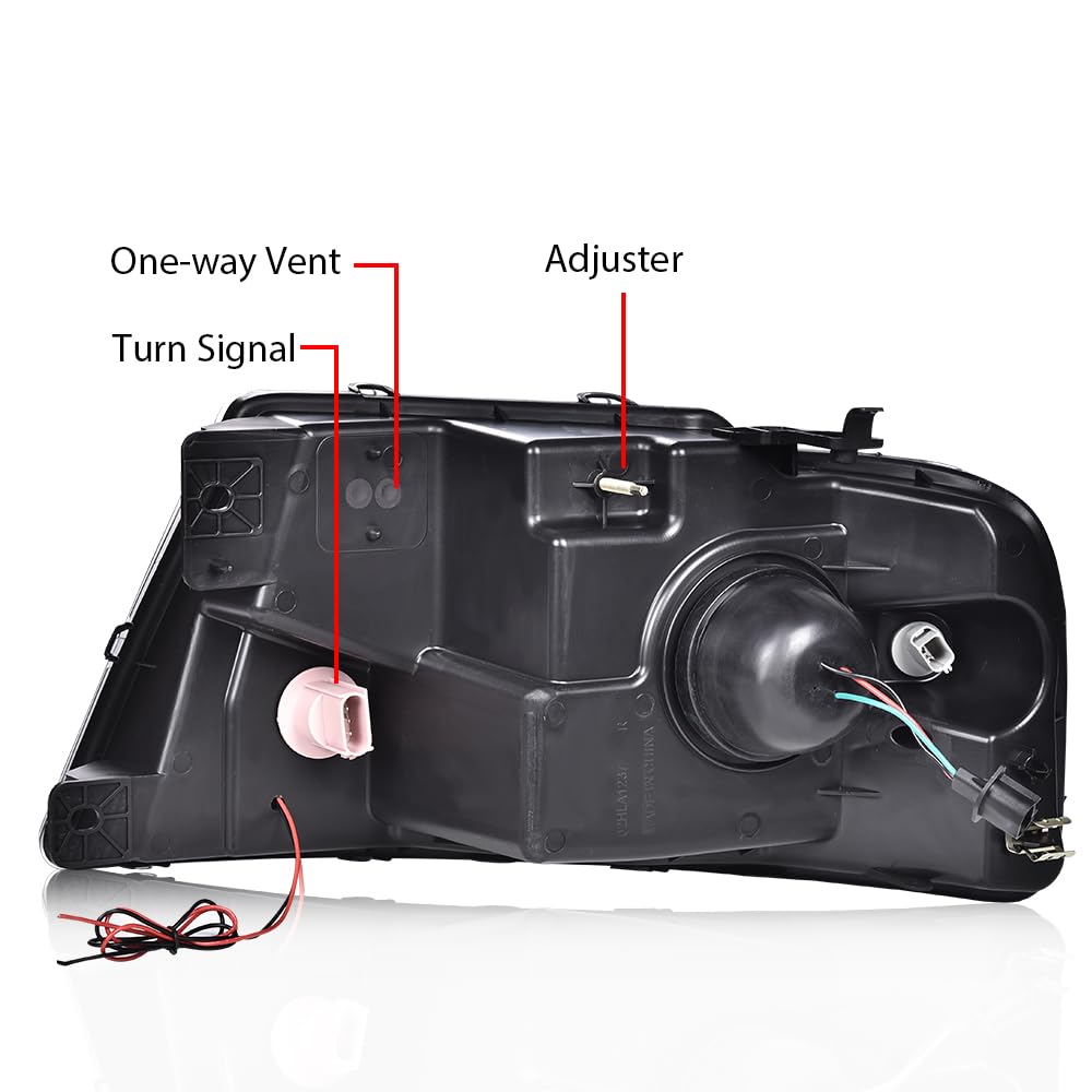 G-PLUS LED DRL Headlights for Ford F150 & Lincoln Mark LT - Clear Lens Chrome Housing - Perfect for Night Driving