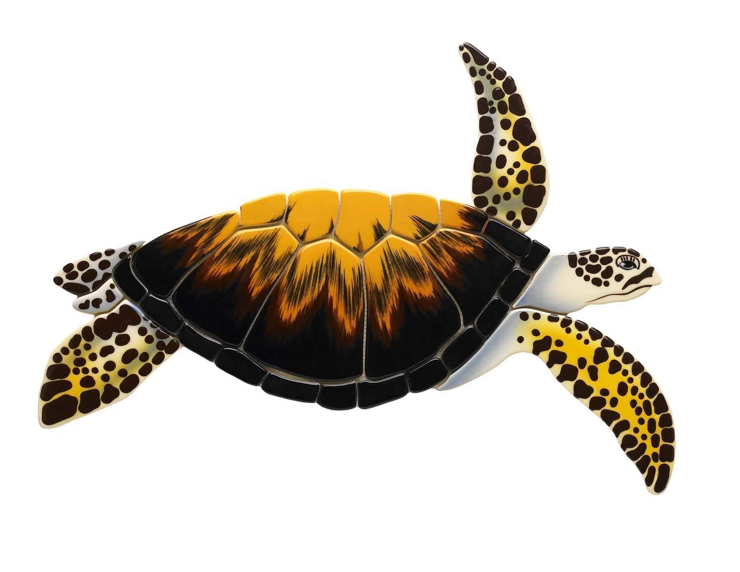 Loggerhead Turtle Ceramic Swimming Pool Mosaic Tile - 18