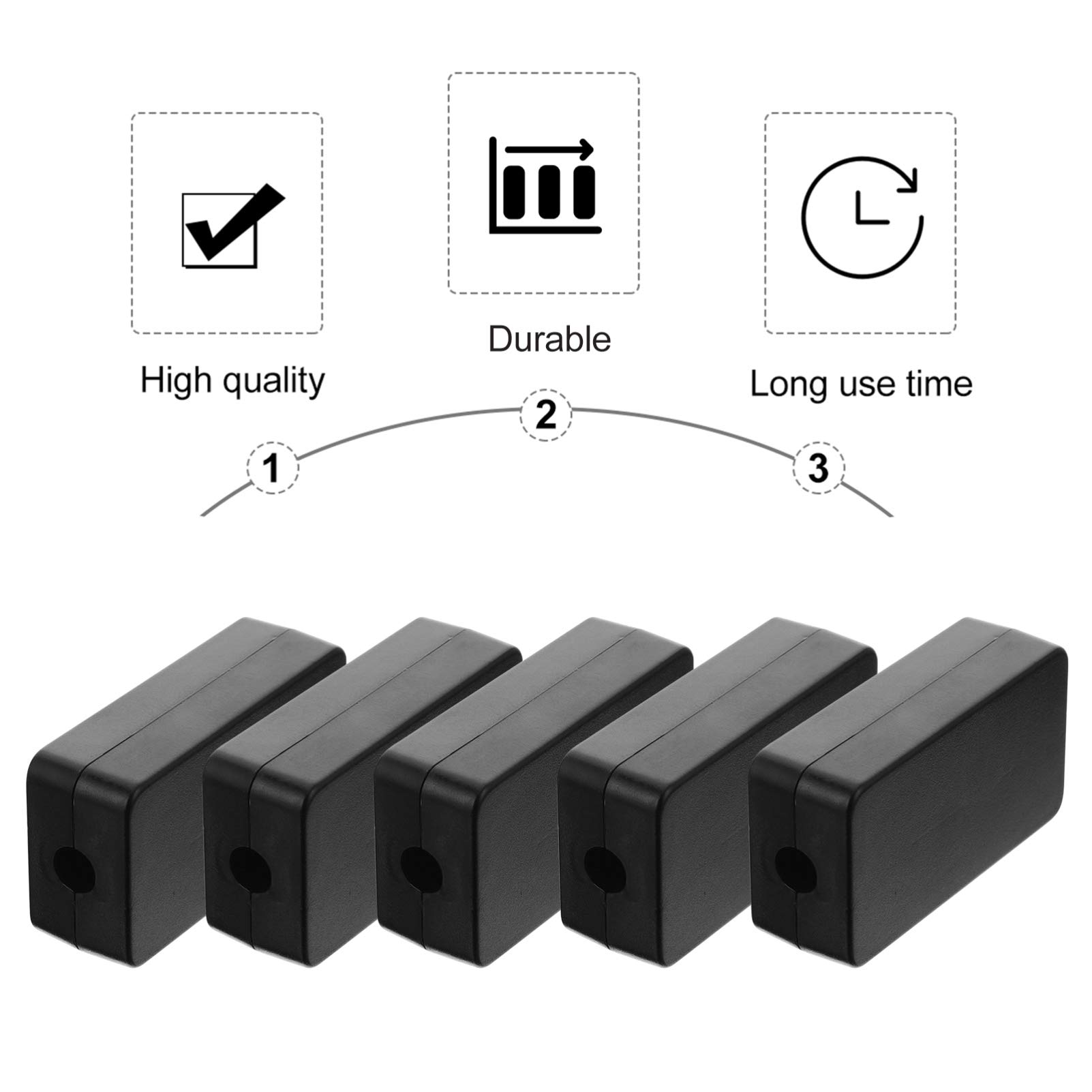 DOITOOL 5Pcs Plastic Electric Junction Box - Outdoor & Indoor Use