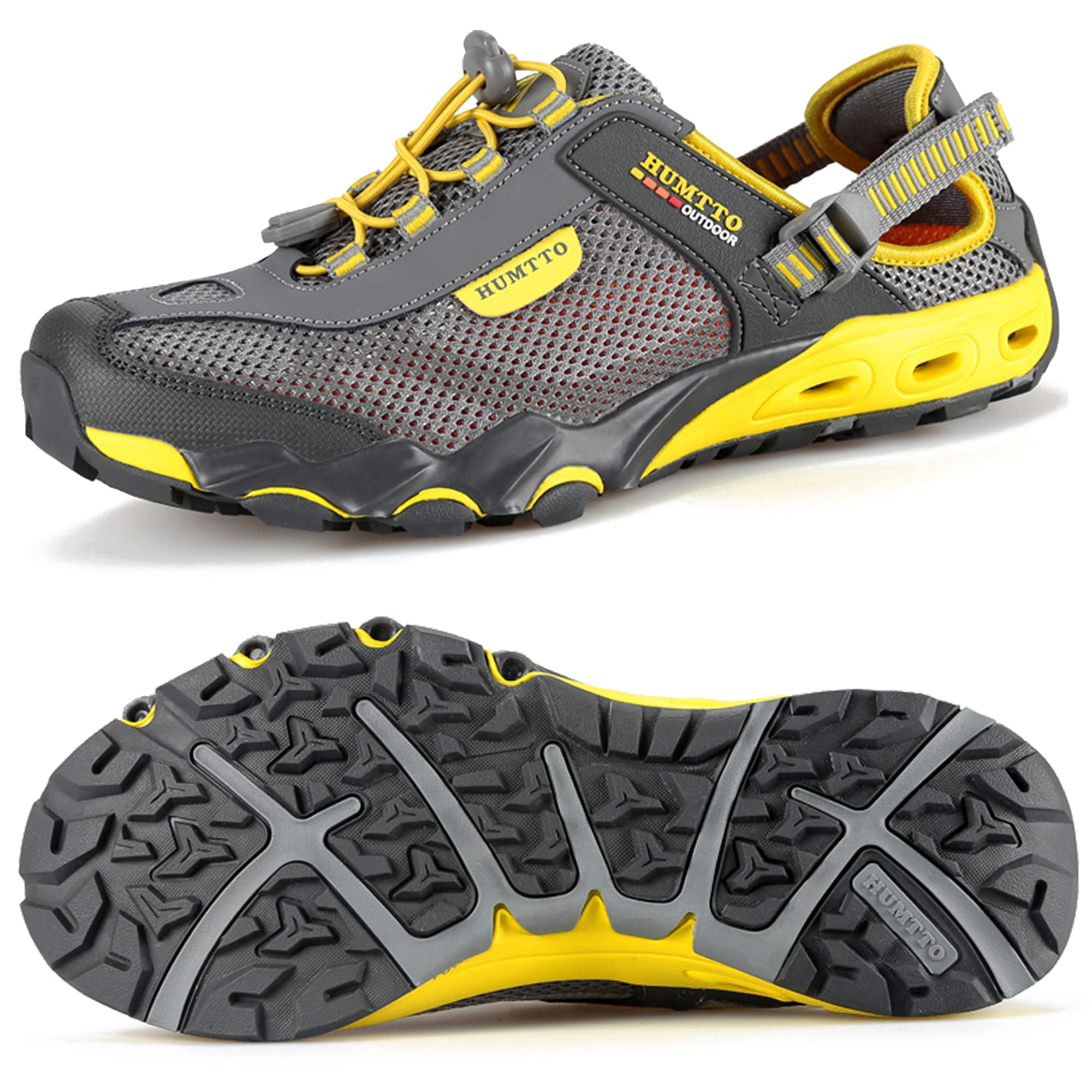 HUMTTO Unisex Water Shoes for Men & Women - Quick-Drying Lightweight Aqua Shoes, Non-Slip Amphibious Hiking Sandals with Closed Toe for Outdoor Activities, Beach, Swimming, Kayaking and Water Sports