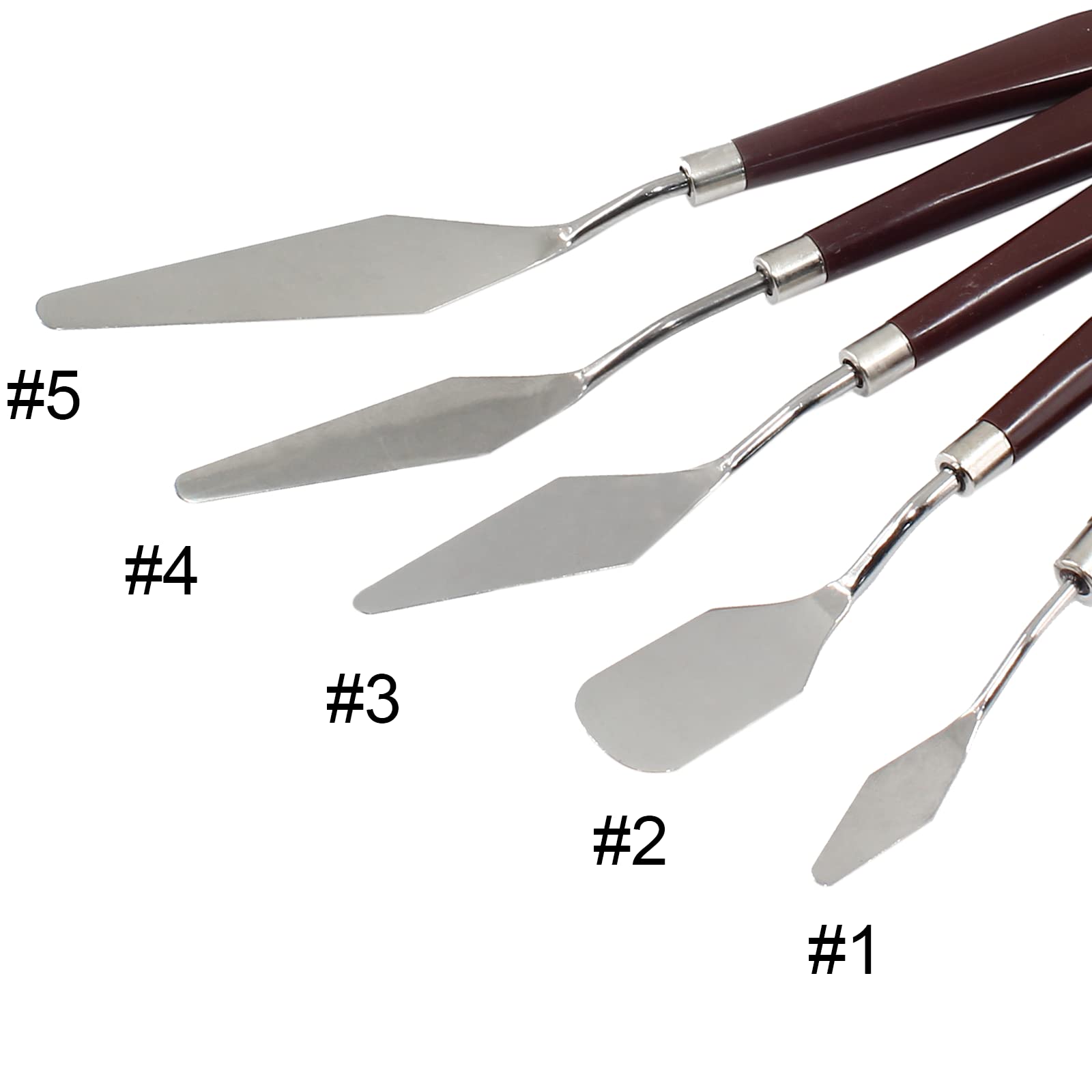14-Piece Stainless Steel Palette Knife Set with Wooden Handle - Professional Artist Painting Tools for Oil, Acrylic & Canvas - Perfect for Color Mixing, Texture Creation & Art Studio Use