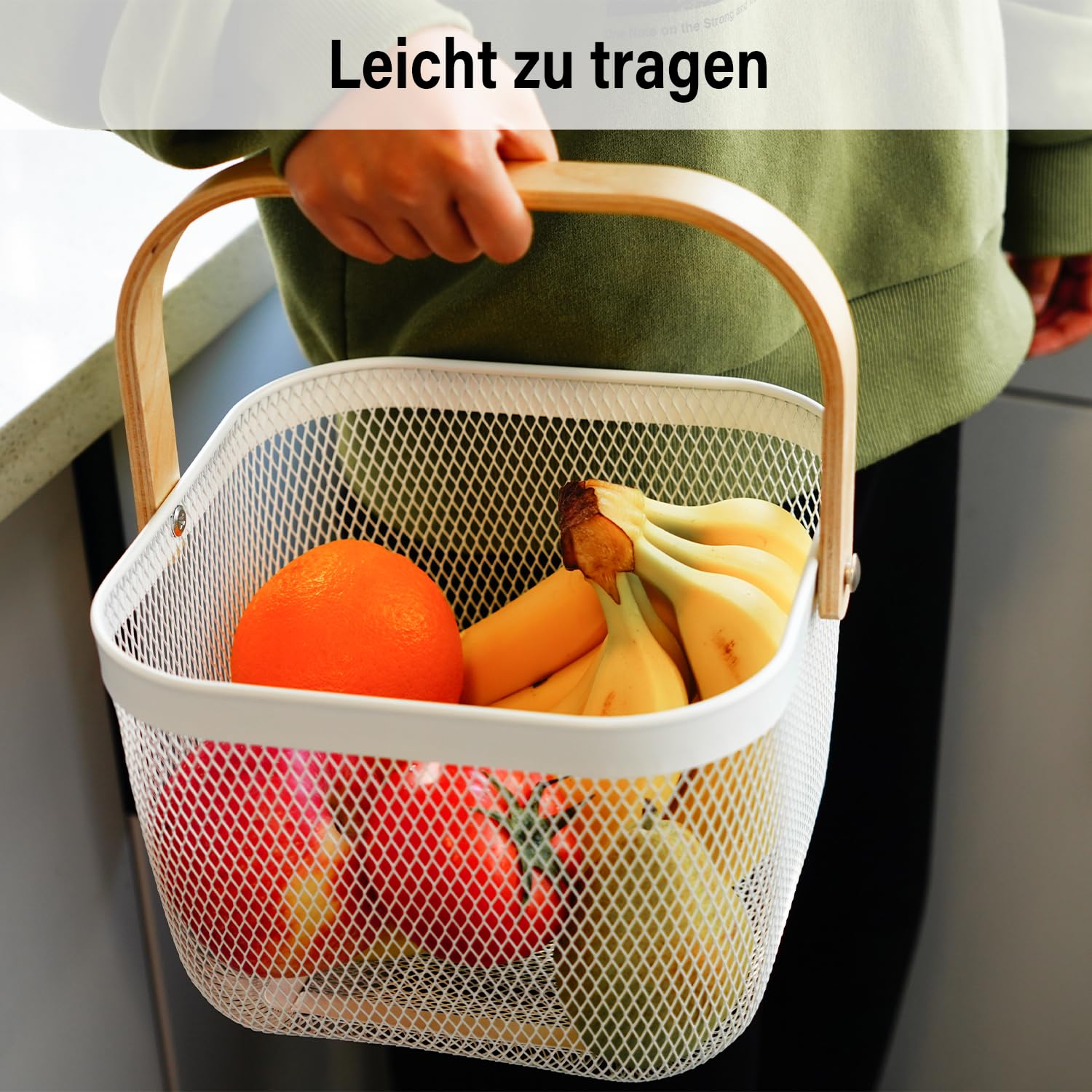 Stainless Steel Mesh Harvest Basket with Handle - Square Wire Basket for Gathering Vegetables, Fruits, and Garden Produce - Multi-Purpose Storage Organizer for Kitchen, Picnic, and Outdoor Activities (Blue) - Perfect for Farmers Market, Gardening, and Camping Trips