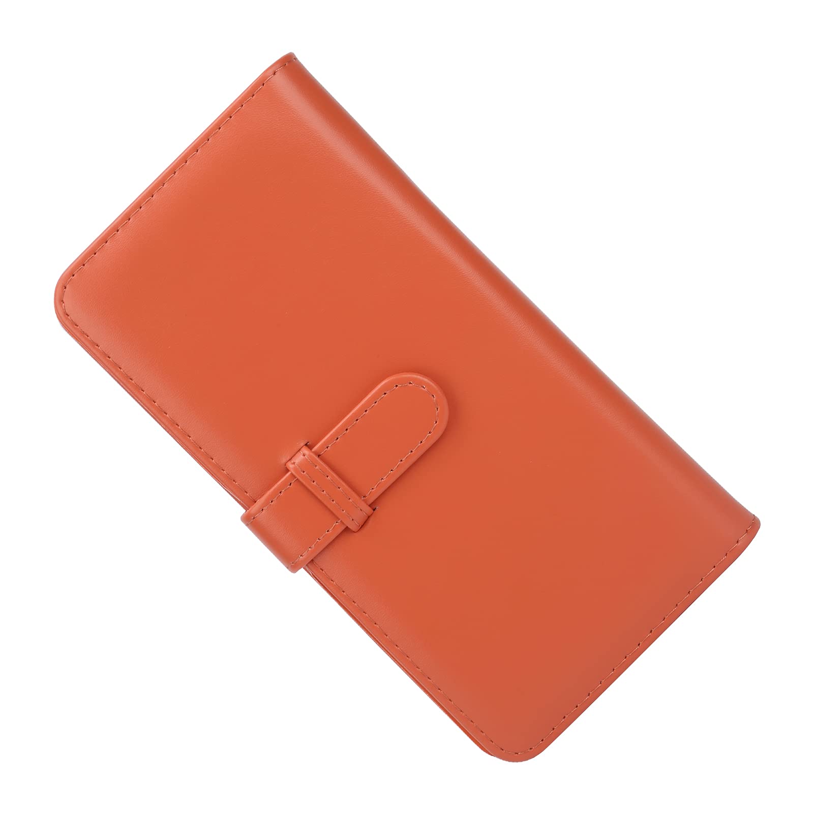 PU Leather Photo Album for Baby Growth Memories - Compatible with Polaroid SQ1/SQ20/SQ10/SQ6/SP-3, 80 Pockets (Orange) - Perfect for Scrapbooking, Family Keepsakes & Polaroid Storage