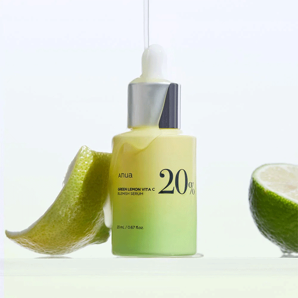 Anua Green Lemon Vitamin C Blemish Serum 20ml - Brightening & Acne Treatment for Clear Skin | Perfect for Daily Skincare Routine & Dark Spot Reduction