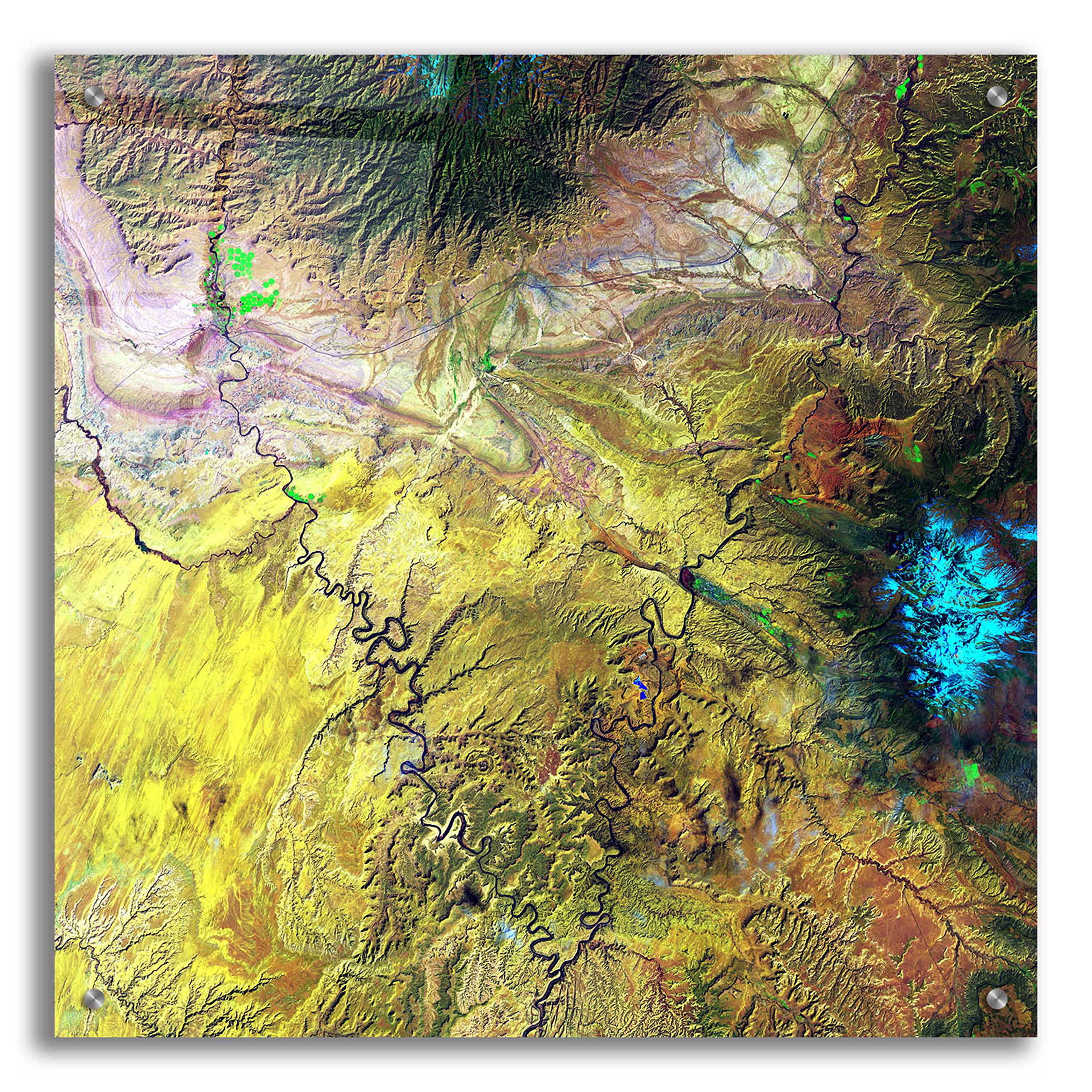 Epic Art 'Earth as Art: Canyonlands' - 24x24 Inch Acrylic Glass Wall Decor - Modern Landscape Painting for Living Room, Bedroom & Office