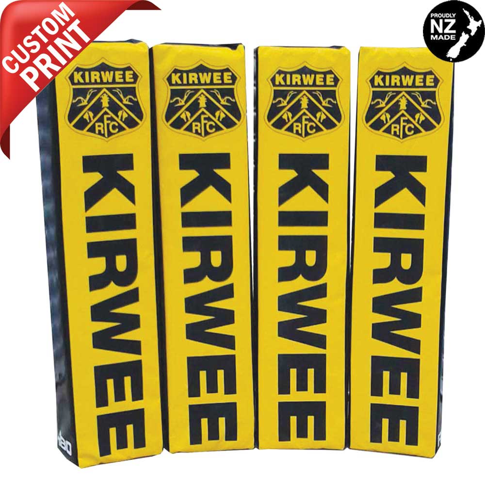 Custom Printed Rugby Goal Post Protector Pads - Durable Safety Padding for Rugby Posts - Perfect for Training, Matches & Field Protection