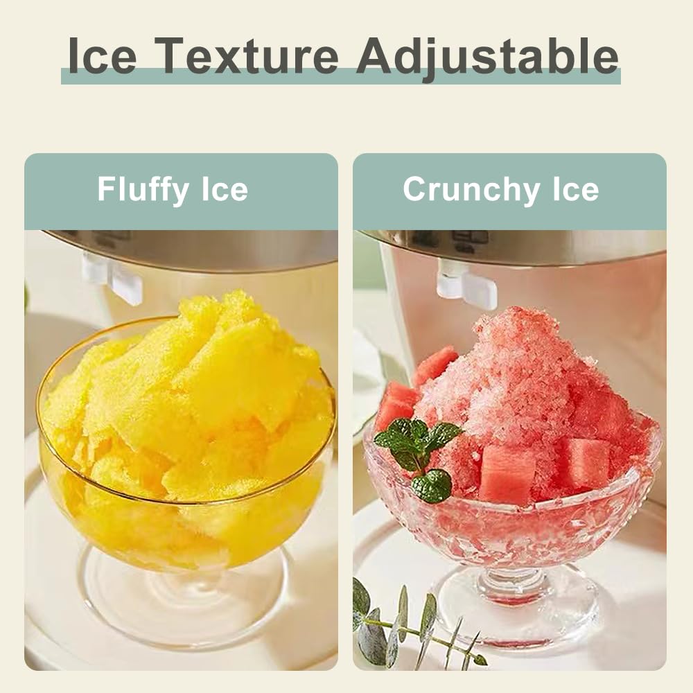 Premium Snow Cone Maker & Shaved Ice Machine - 120V 45W Electric Slushy Maker (White) - Perfect for Home Parties, Summer Treats, and Small Business Use