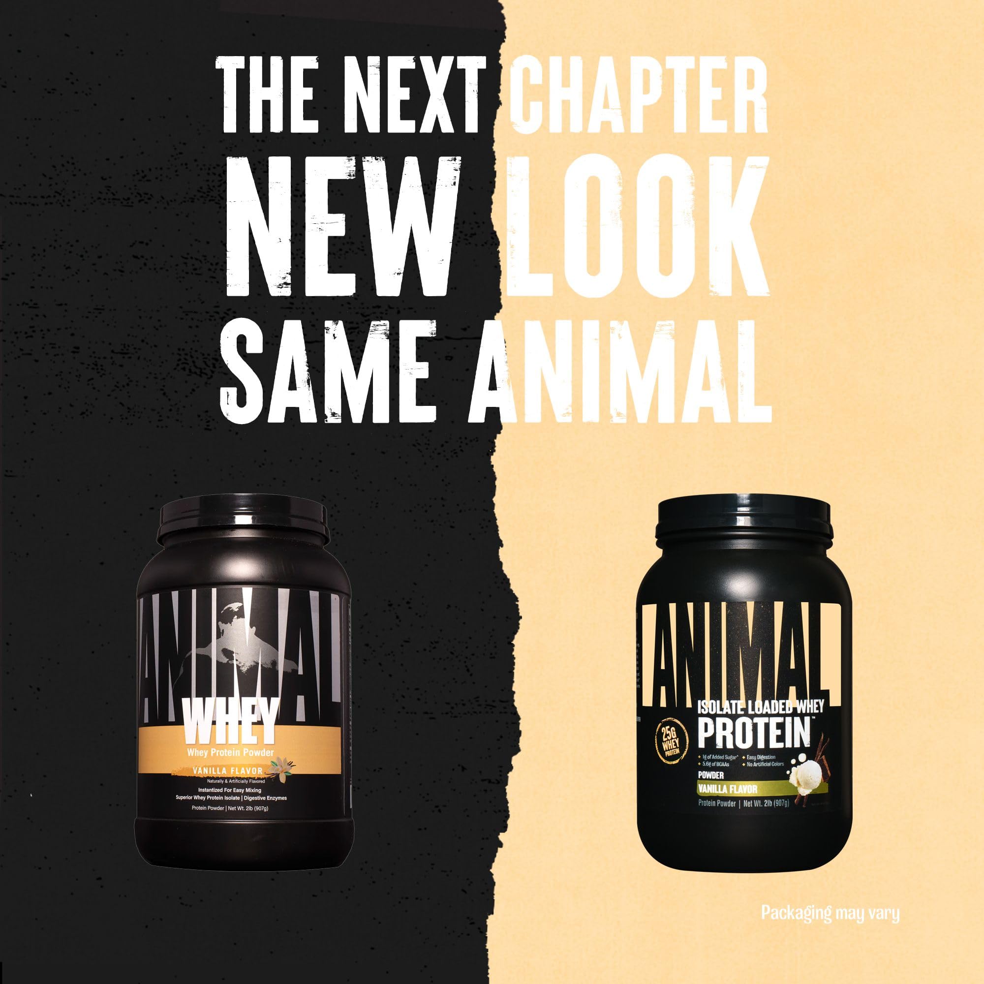 Animal Whey Isolate Protein Powder - 25g Protein for Pre & Post Workout Muscle Building & Recovery with Digestive Enzymes - Low Sugar, Great Vanilla Flavor - 2 lbs for Men & Women - Perfect for Gym, Home Workouts & Active Lifestyle