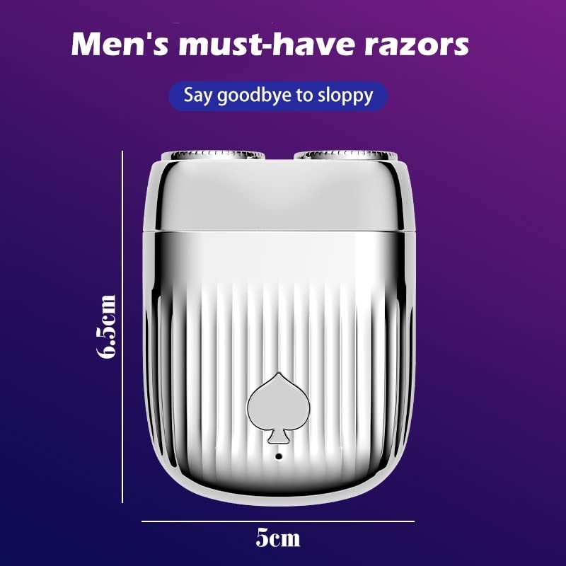 Premium Men's Electric Shaver - Wet/Dry Cordless Razor with USB Rechargeable & Waterproof Design for Smooth Shaving | Travel-Friendly Grooming Kit (Red) | Perfect for Home, Office & Business Trips