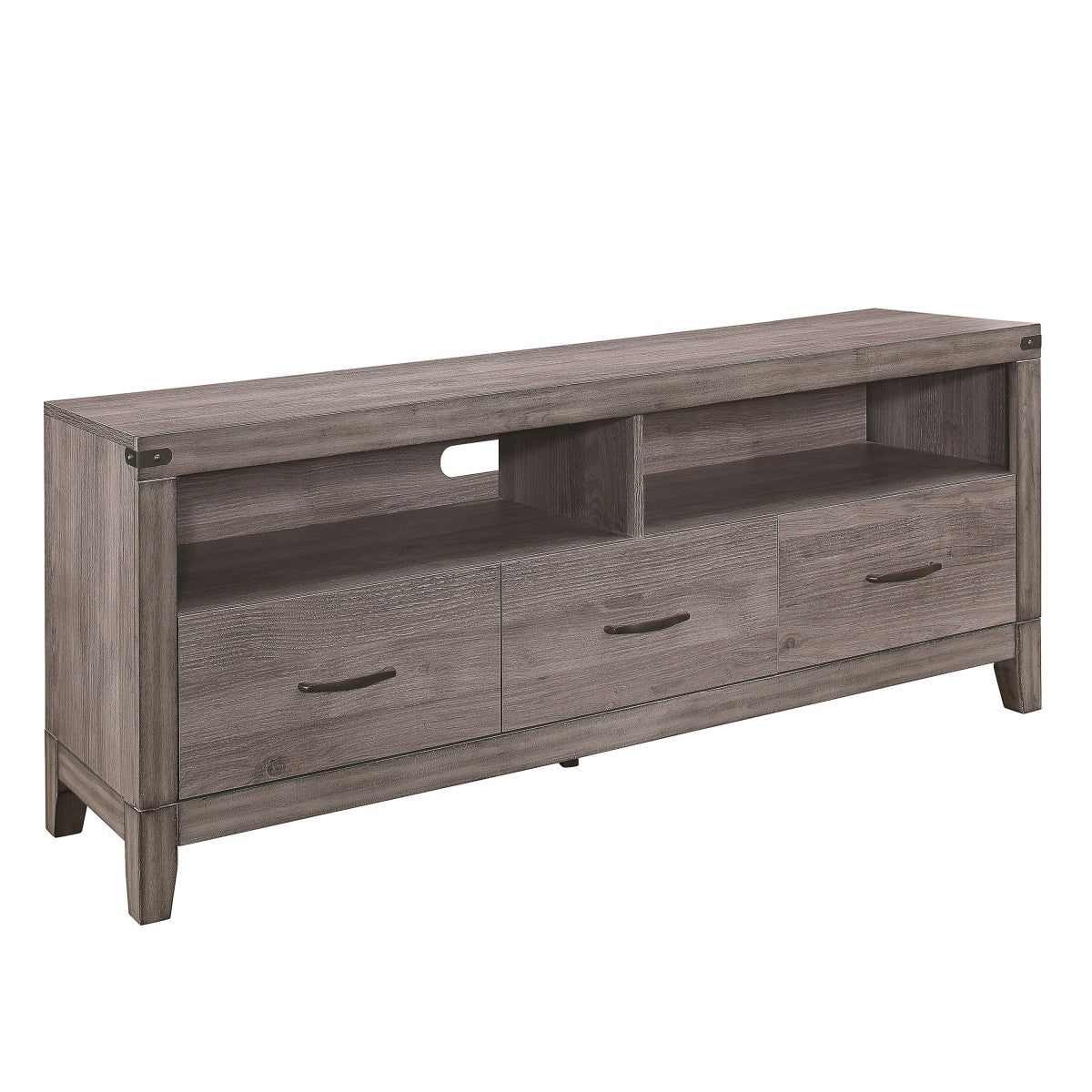 66L Industrial Style TV Stand with 3 Storage Drawers - Modern Entertainment Center for Living Room, Bedroom & Home Theater Setup