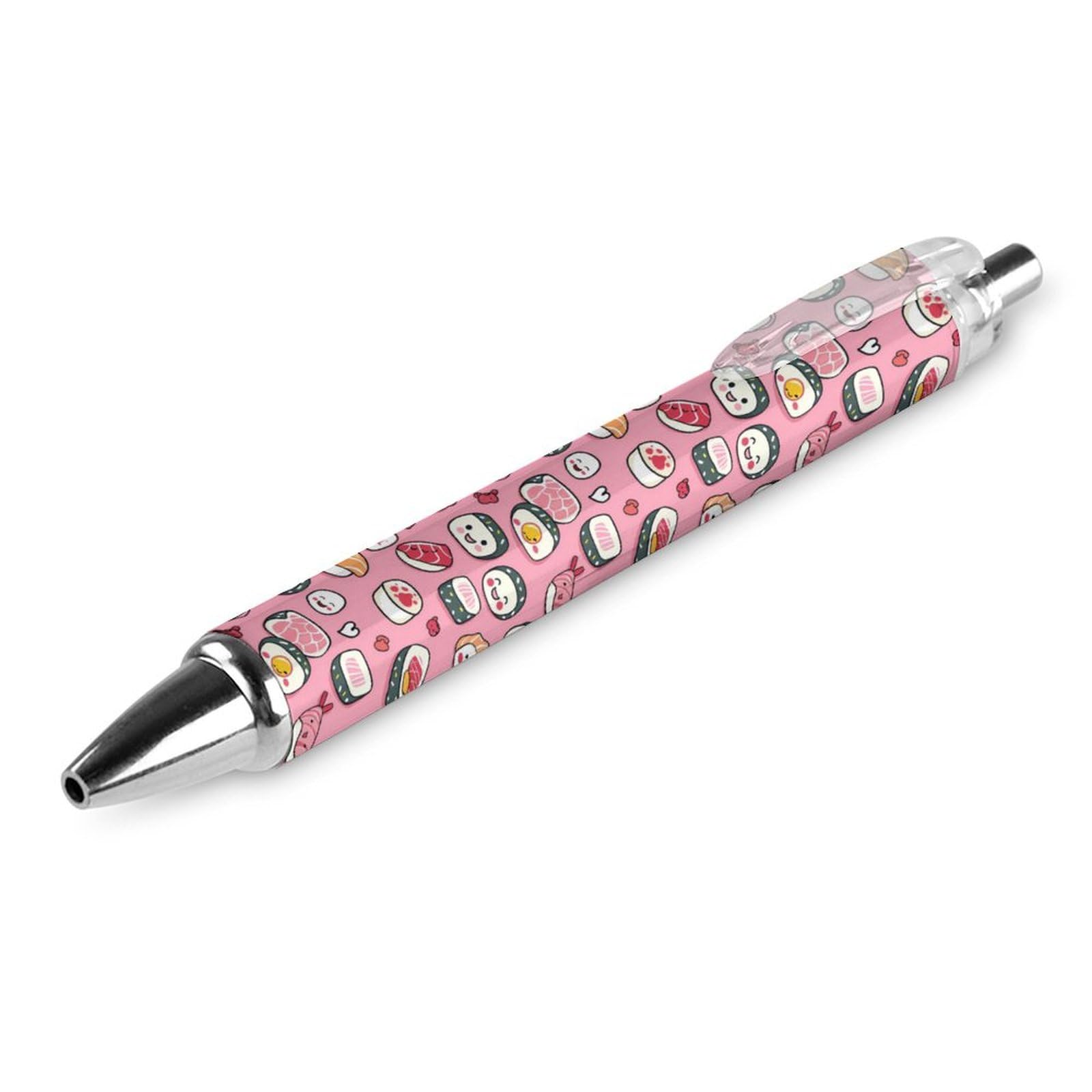 Japanese Sushi-Themed Ballpoint Pens - 0.5mm Fine Point Retractable Gel Pens with Black Ink for Office, School & Gift Giving - Fun Stationery for Sushi Lovers, Anime Fans & Japanese Culture Enthusiasts