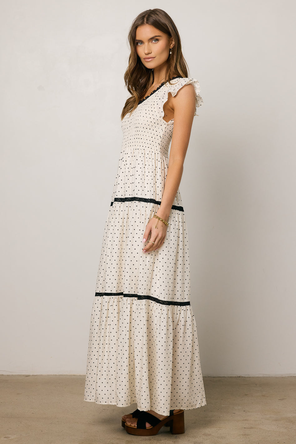 Stylish Faraday Polka Dot Maxi Dress for Women - Flowy Summer Beach Dress, Boho Chic Party Outfit, Casual Daytime Wear