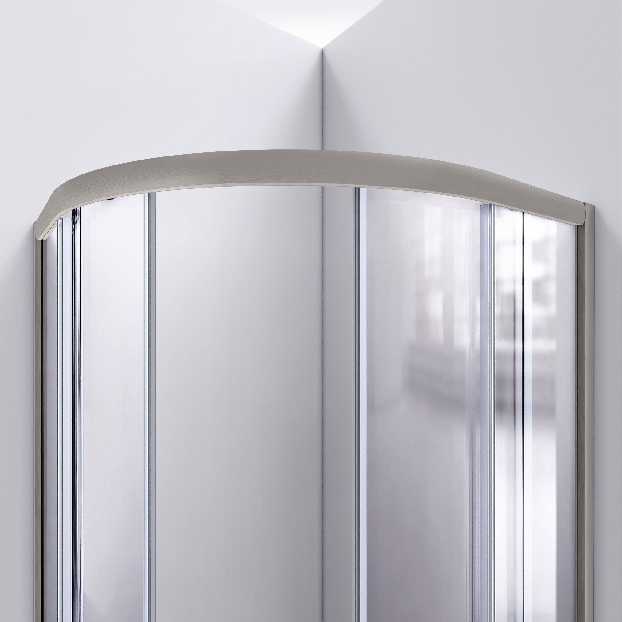 DreamLine Prime 38x38x74.75 Inch Corner Sliding Shower Enclosure with SlimLine Base Kit - Frosted Glass for Modern Bathroom & Space-Saving Design