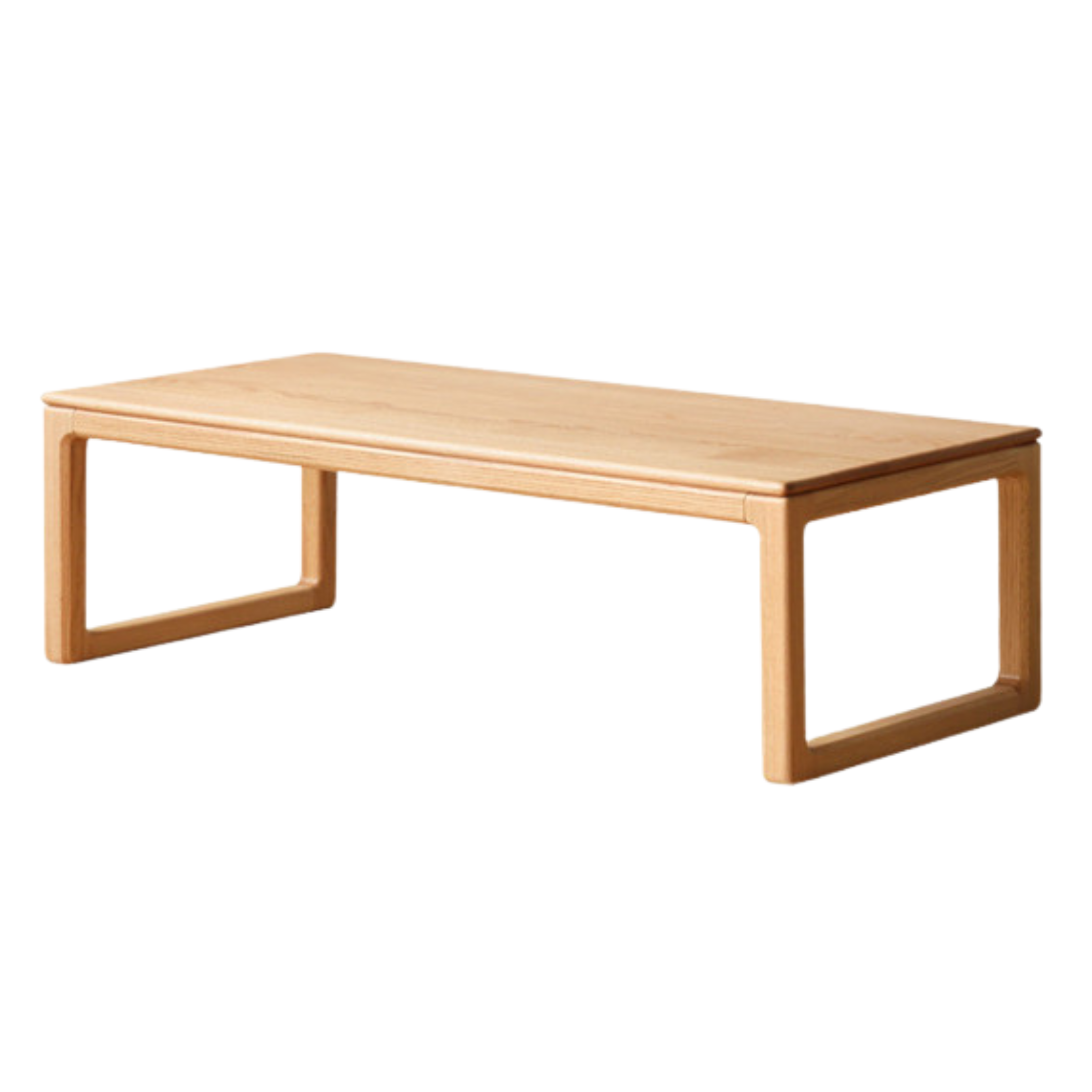 39.3x19.6x13.7 inch / 100x50x35cm / Natural wood color / Oak low coffee table 1 meter