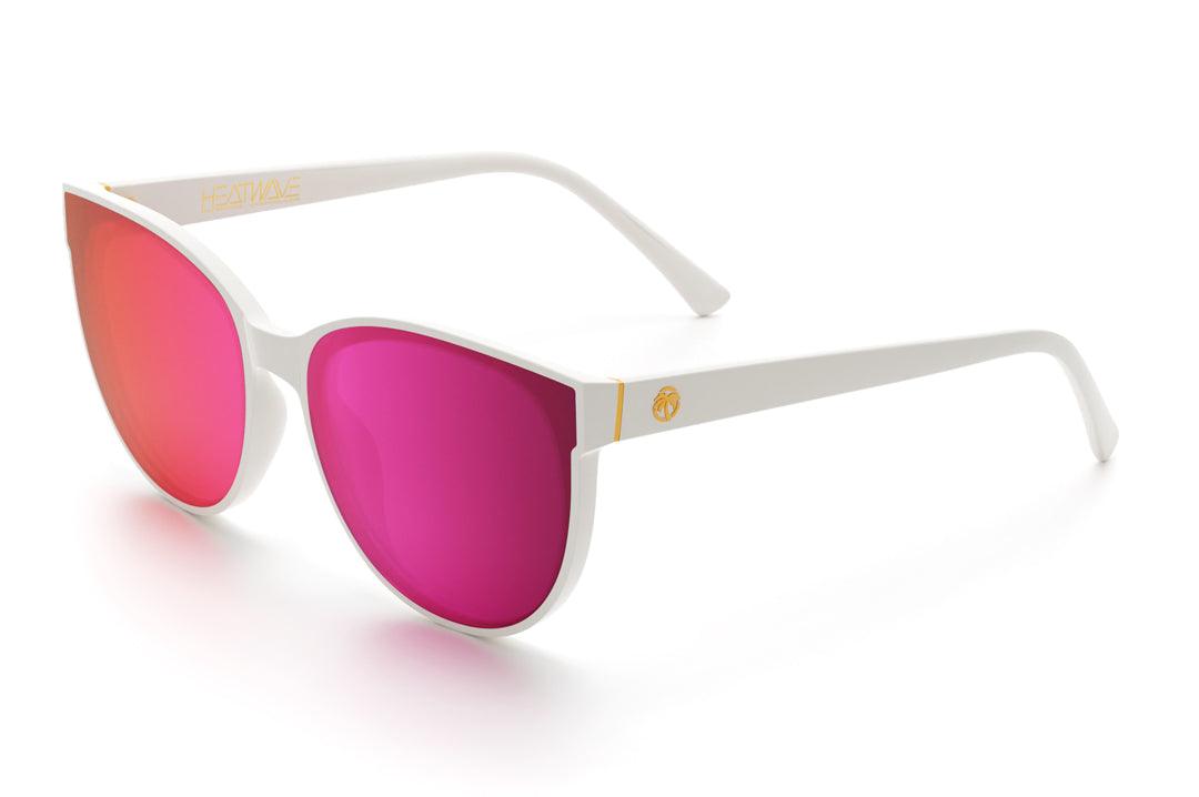 CARAT SUNGLASSES for Women & Men - White Polarized UV Protection Sunglasses for Driving, Beach & Outdoor Activities