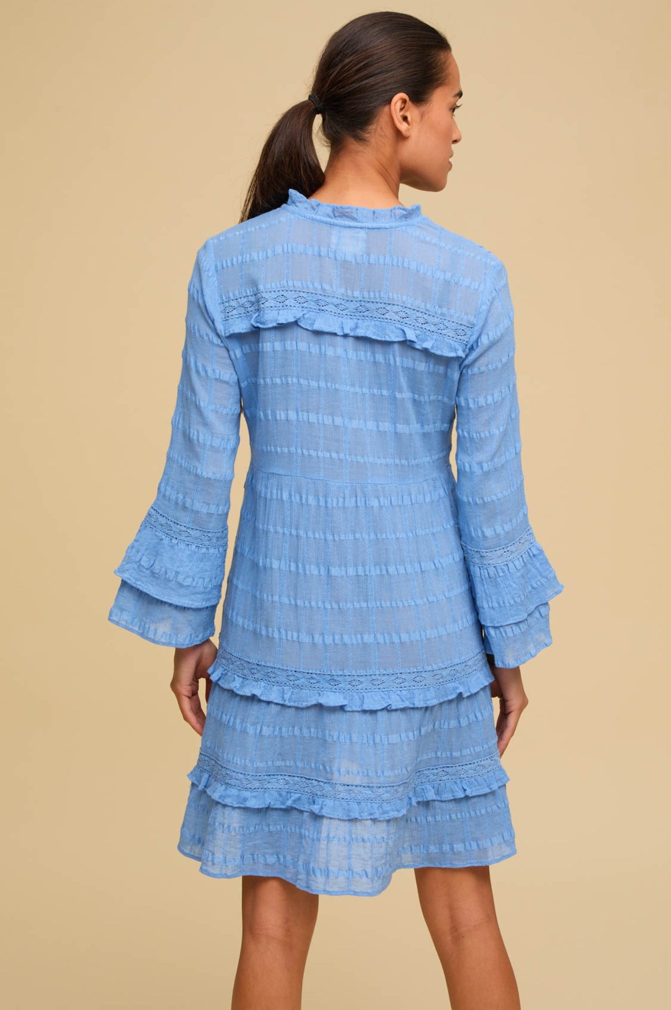 Stylish Molly Kaftan Dress in Cornflower Blue - Perfect for Beach Vacations, Summer Parties & Boho Fashion