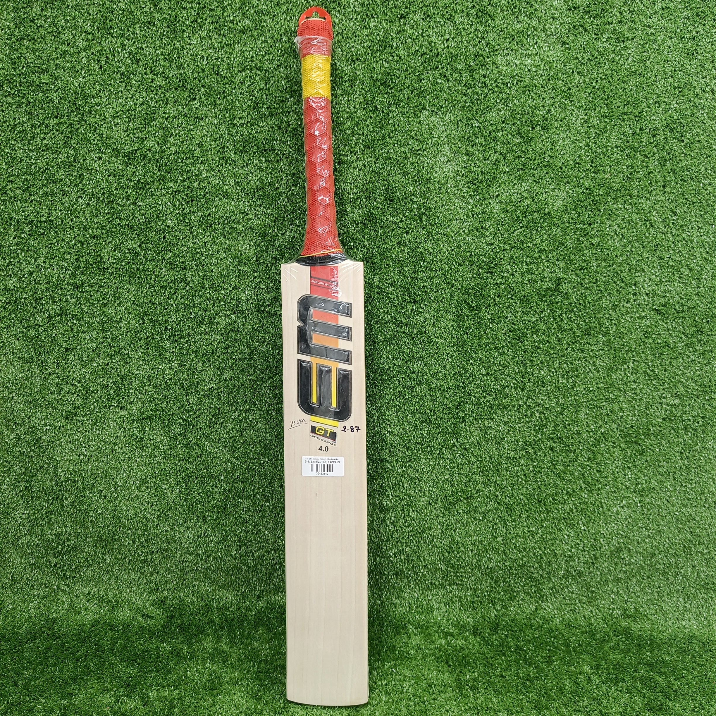 EM GT 4.0 Limited Edition 3.0 English Willow Cricket Bat - Professional Grade for Matches & Training | Perfect for Cricket Enthusiasts & Club Players