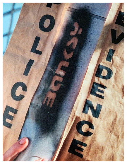 Banksy 'Police Evidence' Exhibition Poster by Steve Lazarides - Limited Edition Art Print for Home & Office Decor