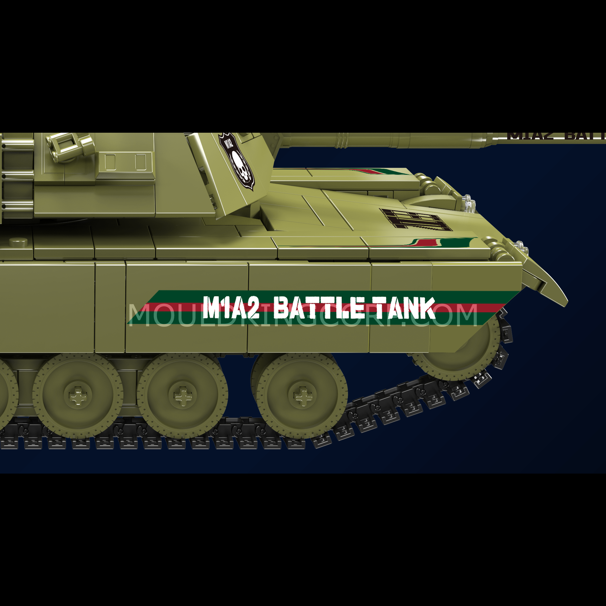 Mould King 20033 MIA2 Main Battle Tank Building Set - 1,168 Piece Military Model Kit for Adults | Realistic Army Tank Toy for Collectors & Display | Perfect for War History Enthusiasts & STEM Education