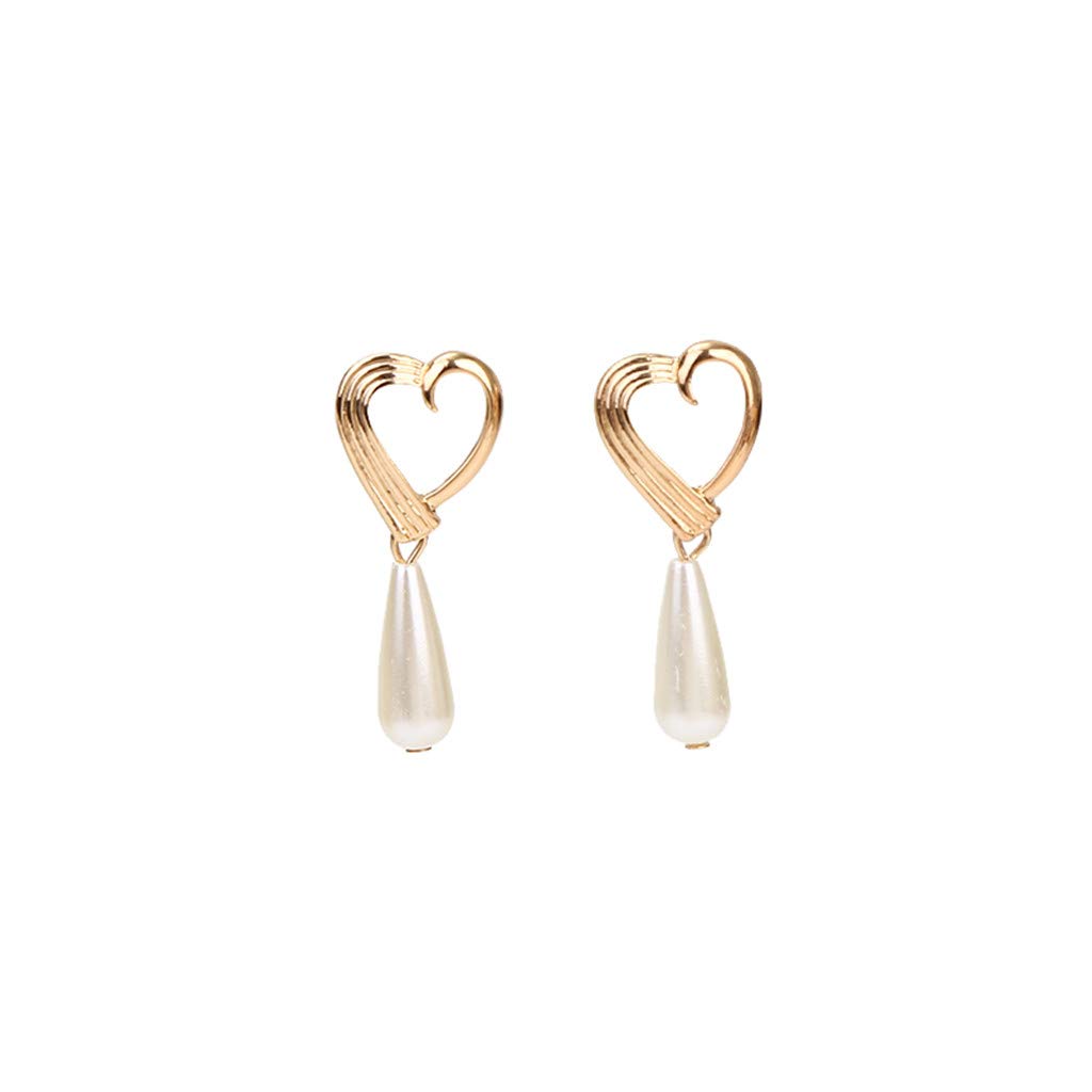 Unique Irregular Geometric LOVE Shaped Beaded Earrings for Women & Girls – Perfect for Casual Wear, Parties, and Special Occasions