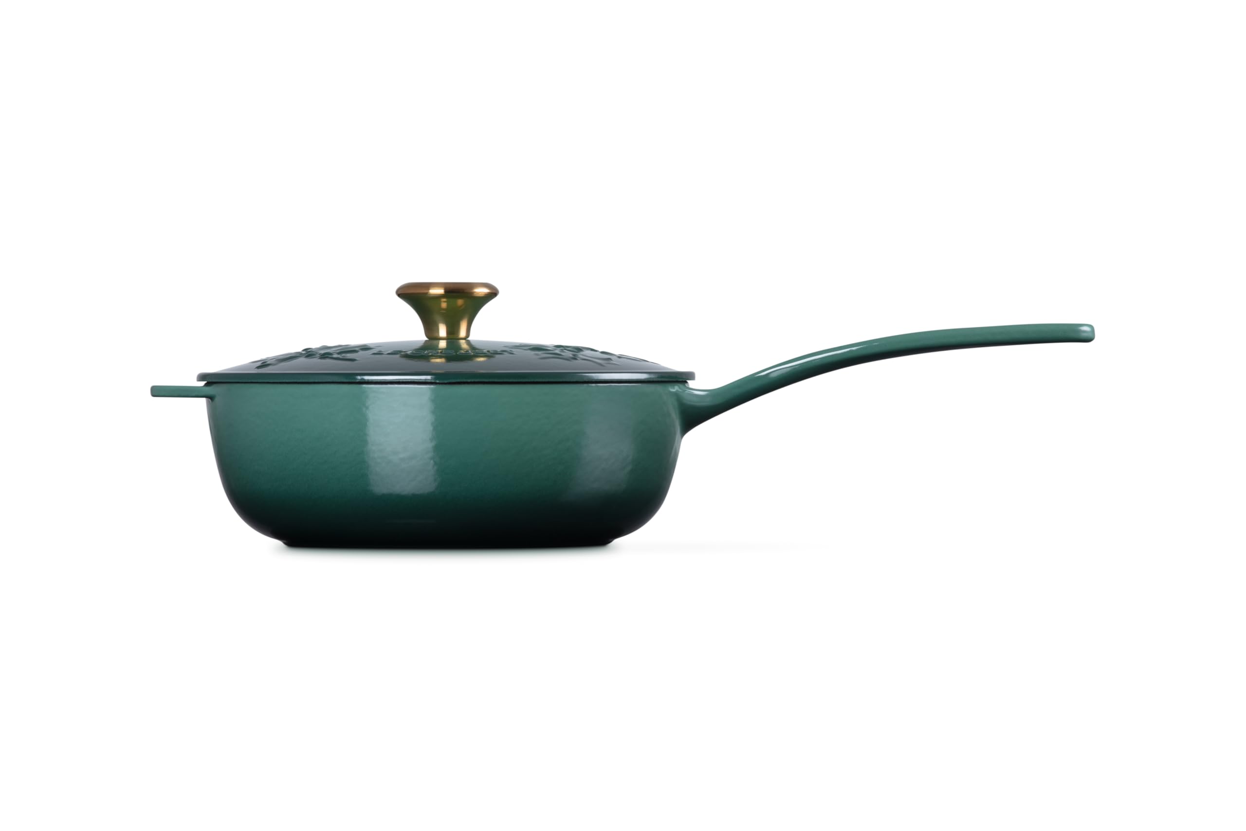 Le Creuset Enameled Cast Iron Saucier Pot 2.25 Quart - Artichaut Green with Gold Knob, Holly Collection | Perfect for Sauces, Stews & Slow Cooking