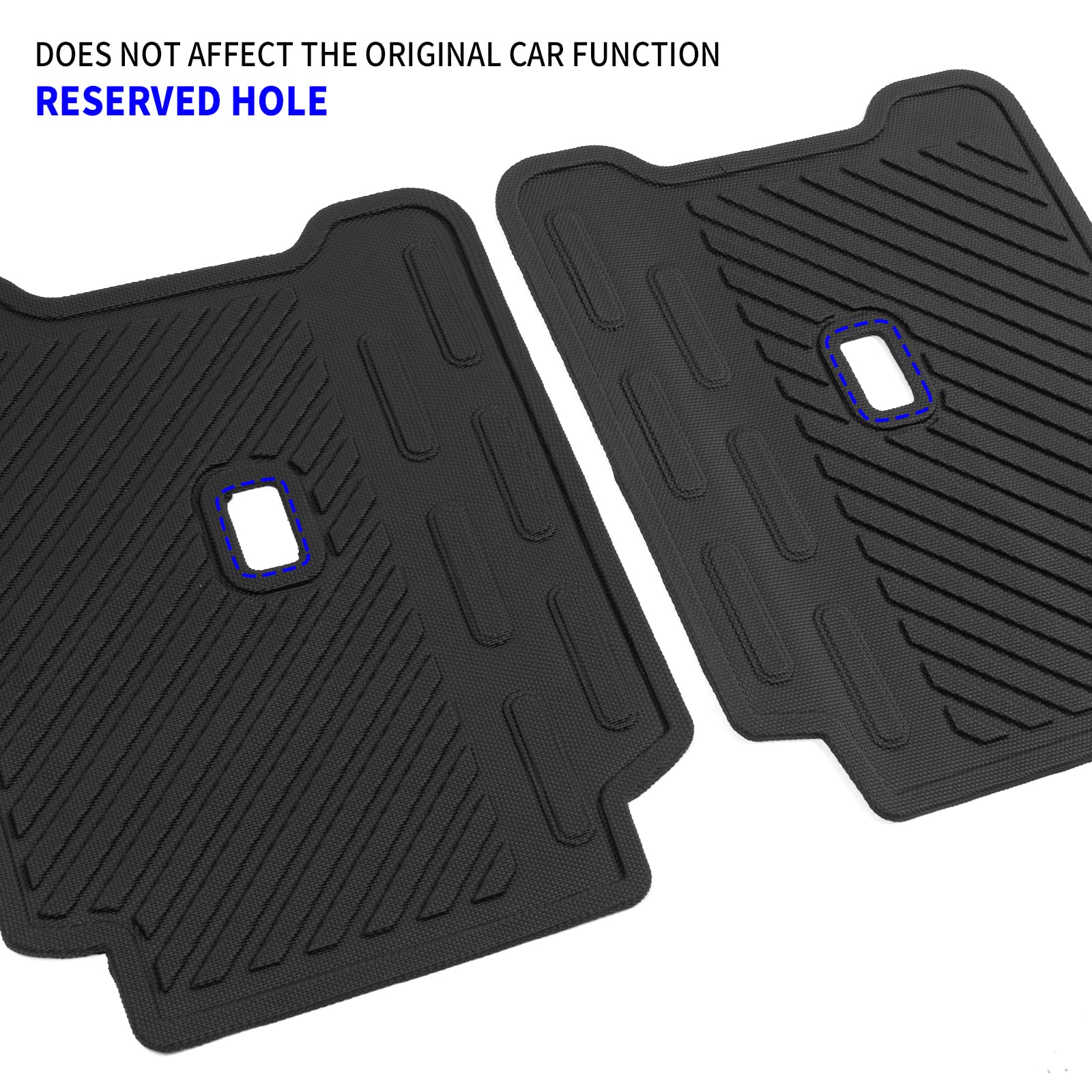 Rongtaod Cargo Mat for 2021-2025 Ford Bronco 2 Door | Heavy Duty Trunk Liner & Back Seat Cover Protector | Waterproof & Non-Slip Accessories | Perfect for Off-Roading, Camping & Daily Use