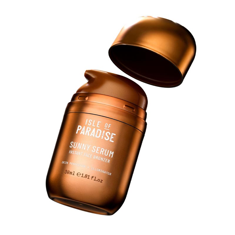 Isle of Paradise Sunny Serum Instant Face Bronzer - Natural Glow Self-Tanning Drops for a Sun-Kissed Look | Perfect for Daily Use & Special Occasions