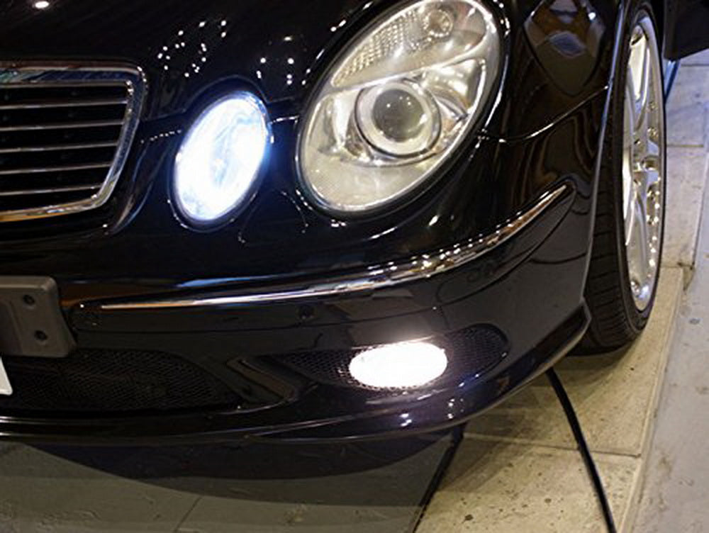 2 Pack HID White 10 SMD Error Free LED Bulbs - Compatible with European Car Parking Lights & Eyelid Lights - Bright DRL Replacement for BMW, Audi, Mercedes - Perfect for Night Driving & Enhanced Visibility