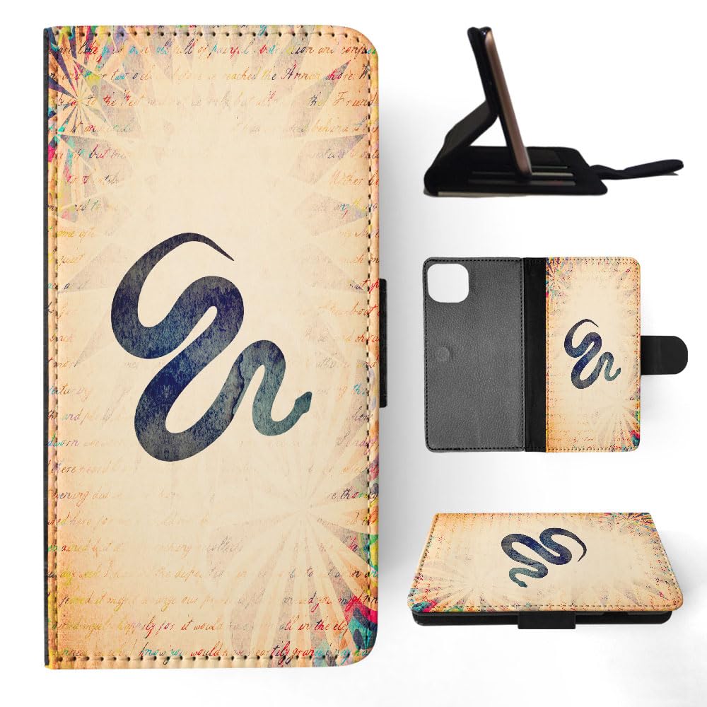 Snake Watercolor Art Flip Wallet Phone Case for Apple iPhone 15 Plus - Stylish Protective Cover with Card Slots for Everyday Use & Travel