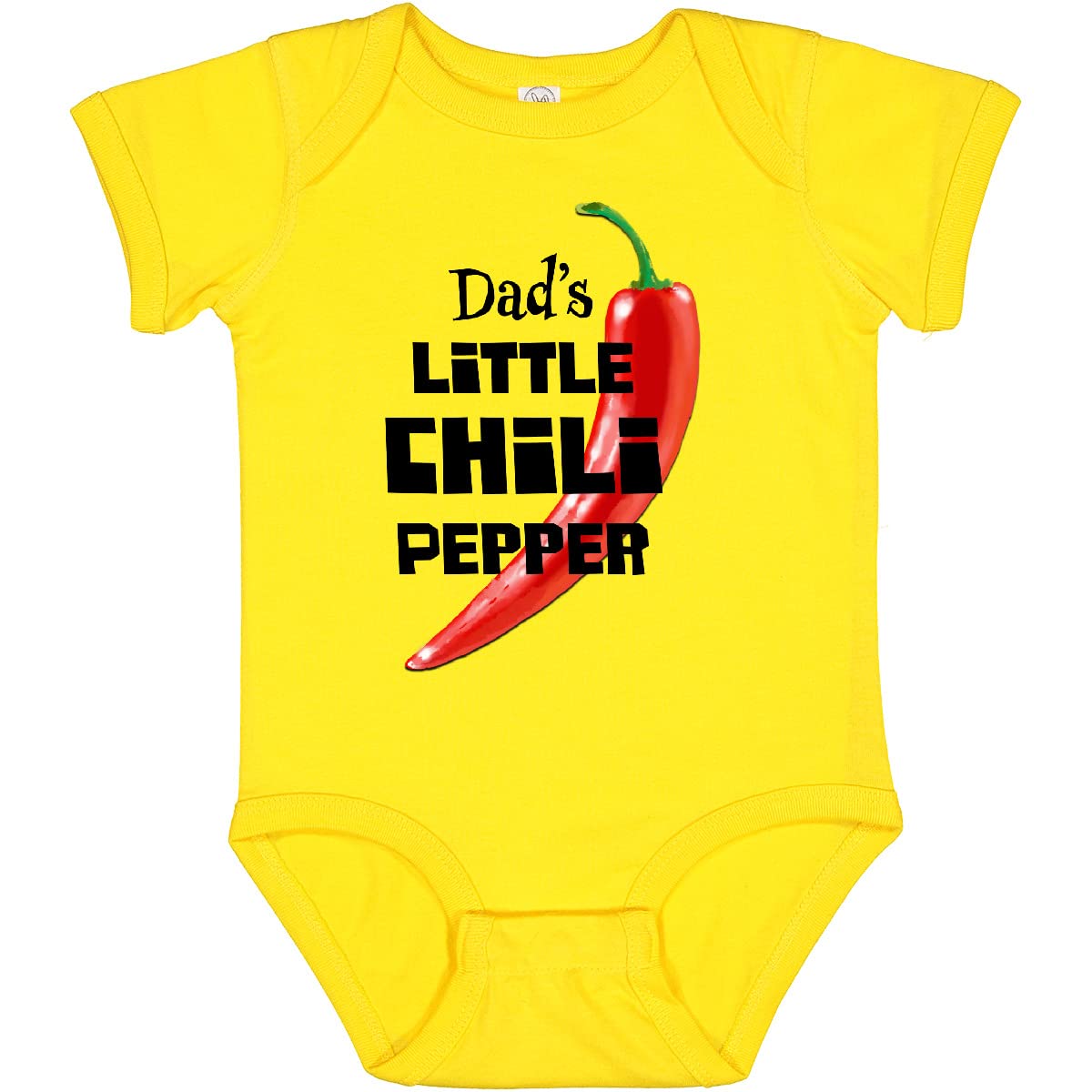 Inktastic Dad's Little Chili Pepper Baby Bodysuit - Cute Infant Onesie for Newborns & Toddlers - Perfect for Family Photos, Holidays & Everyday Wear