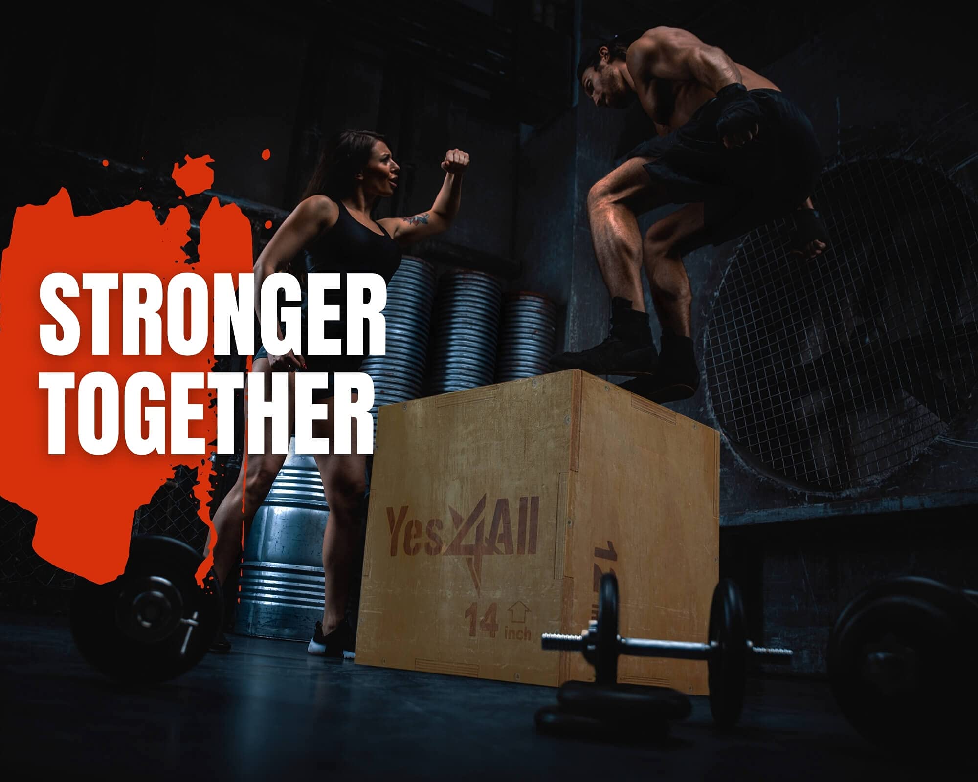 Yes4All Home Gym Equipment Combo Set - Slam Ball, Kettlebell, Plyo Box & Battle Rope for Strength Training, CrossFit & Outdoor Workouts | Perfect for Home Gym, Garage Fitness & Backyard Exercises