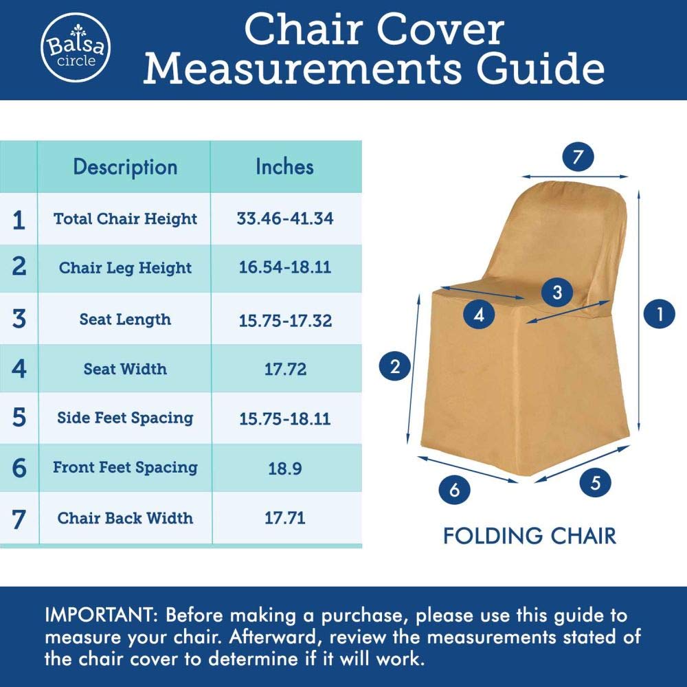 50 Pack Ivory Folding Chair Covers - Washable Polyester Slipcovers with Elastic Band, Removable Seat Protectors for Dining, Parties, Weddings & Outdoor Events