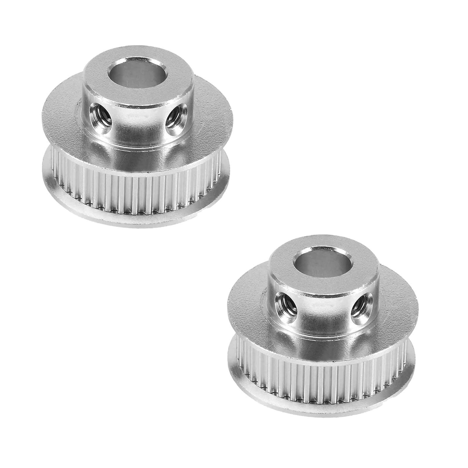 High Precision GT2 Timing Belt Pulley 40 Teeth 8mm Bore 6mm Width Flange Synchronous Wheel - Compatible with 3D Printers, CNC Machines & Robotics (Pack of 2) - Perfect for DIY Projects, Repairs & Motion Control Systems