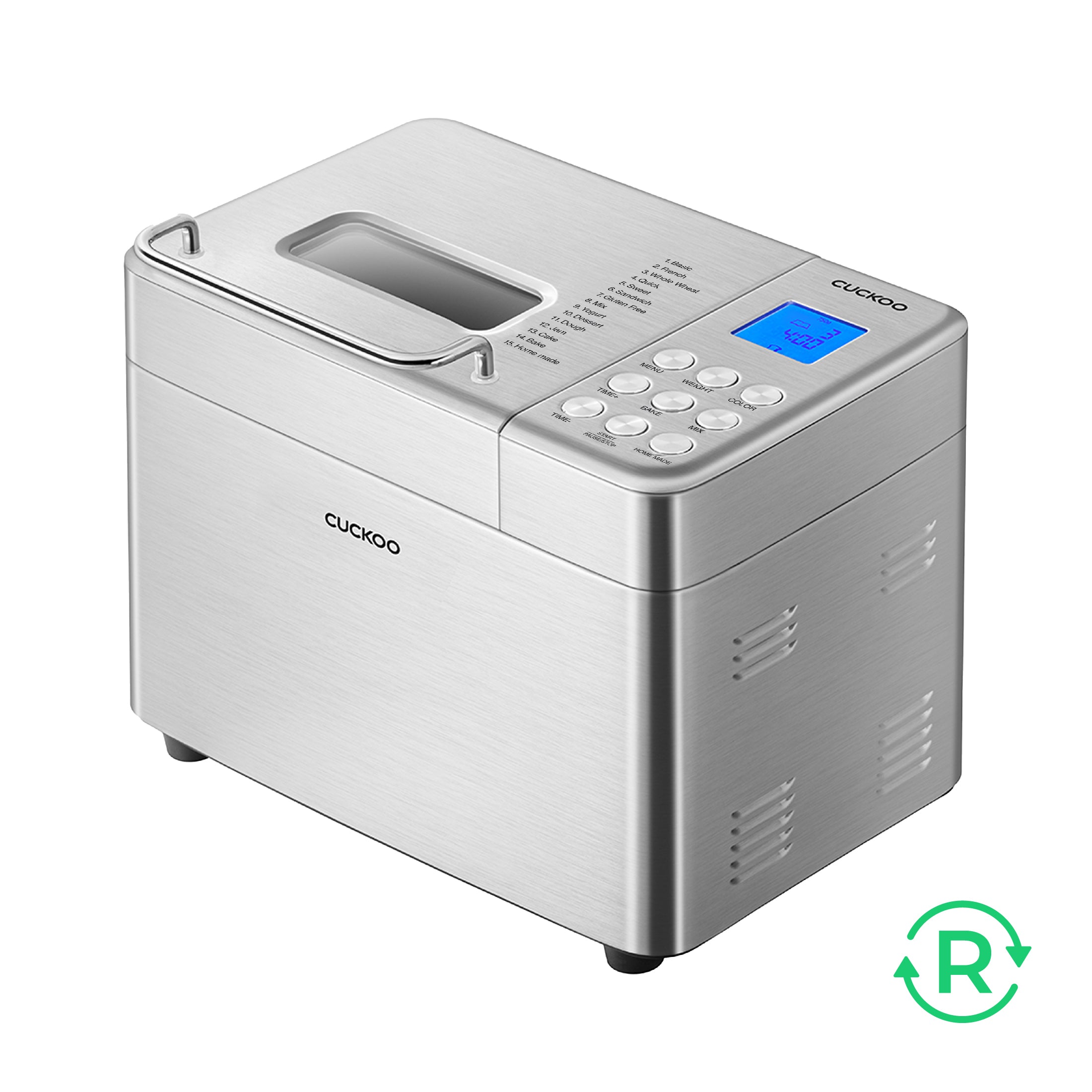Refurbished Grade C Bread Maker Machine (Model CBM AAB101S) - Automatic with 15 Menu Options, 3 Crust Colors, 2lb Loaf Capacity - Perfect for Home Baking, Gifts & Small Bakeries