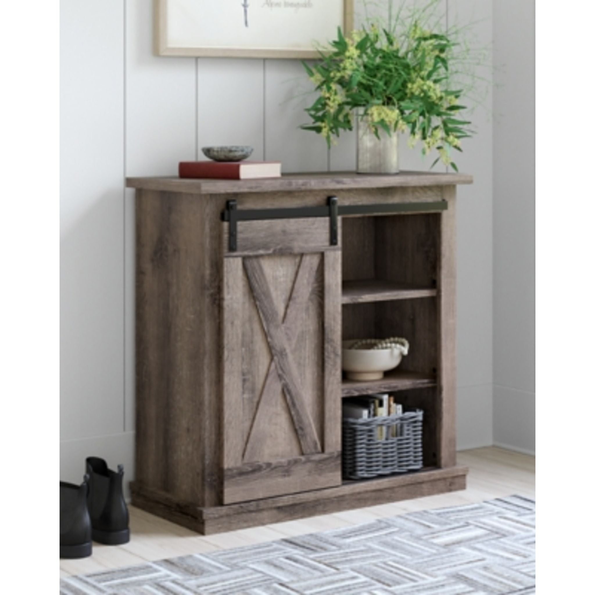 Arlenbury Accent Cabinet - Antique Gray Finish | Stylish Storage for Living Room, Bedroom, or Entryway