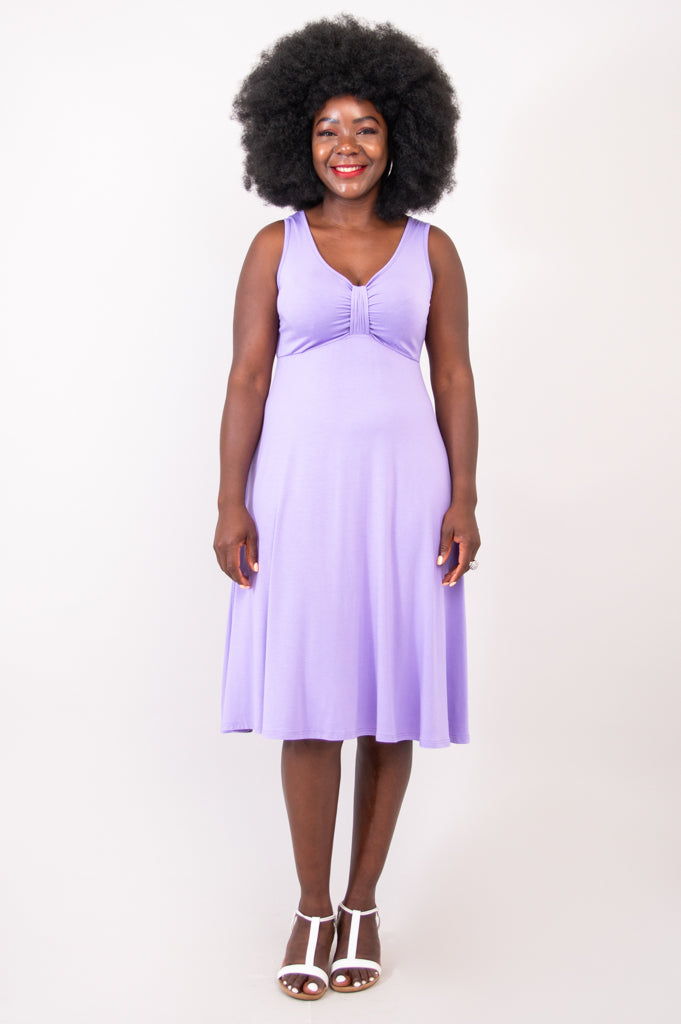 Genesis Women's Lavender Bamboo Dress - Soft, Breathable & Eco-Friendly for Summer, Casual Wear & Outdoor Activities