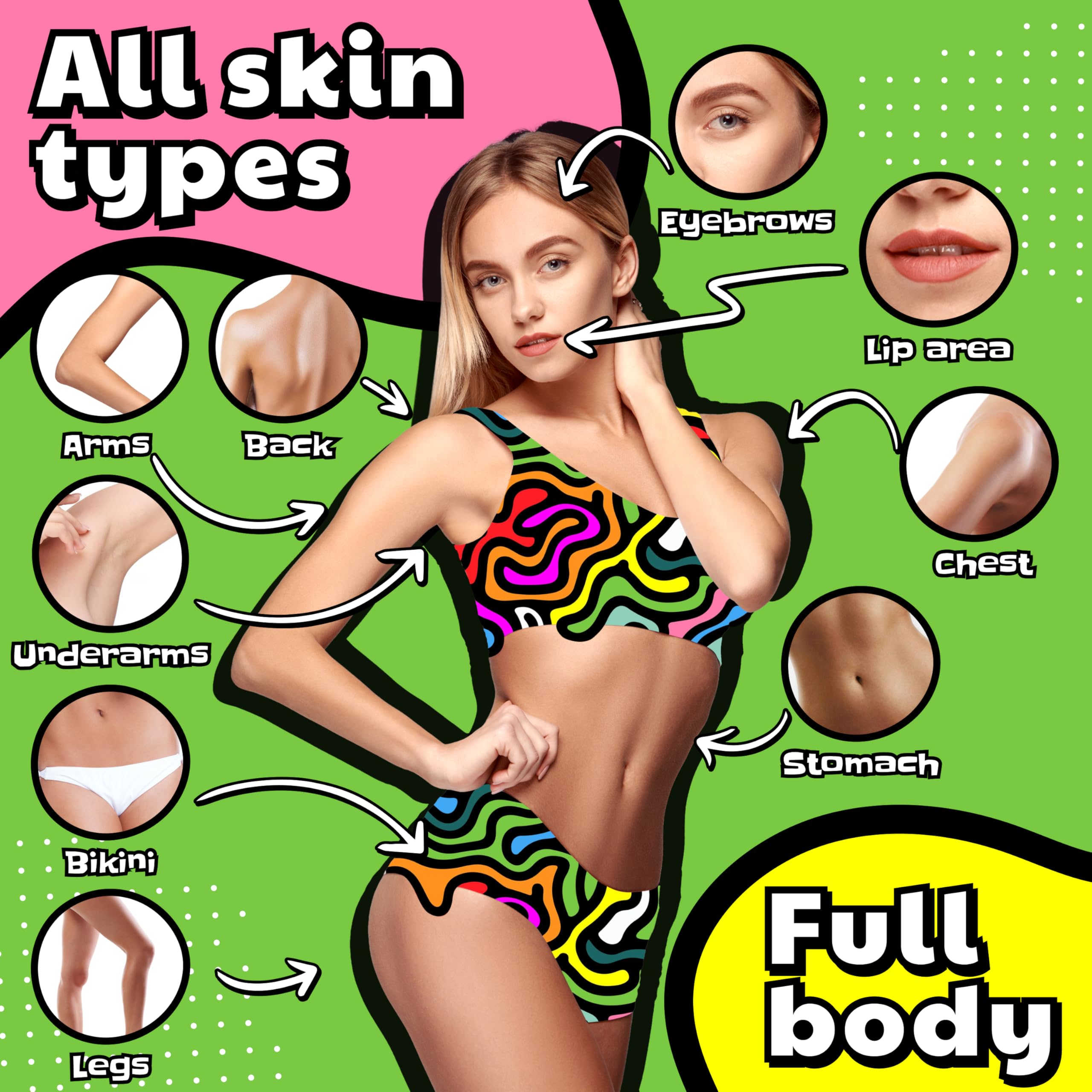 Aloe Vera Hard Wax Beads for Hair Removal - Gentle on Sensitive Skin, Coarse Hair - Brazilian Bikini, Face, Eyebrows, Underarms, Arms, Chest, Back, Legs Waxing (100g) - At-Home Salon & Spa Waxing Kit for Smooth Skin