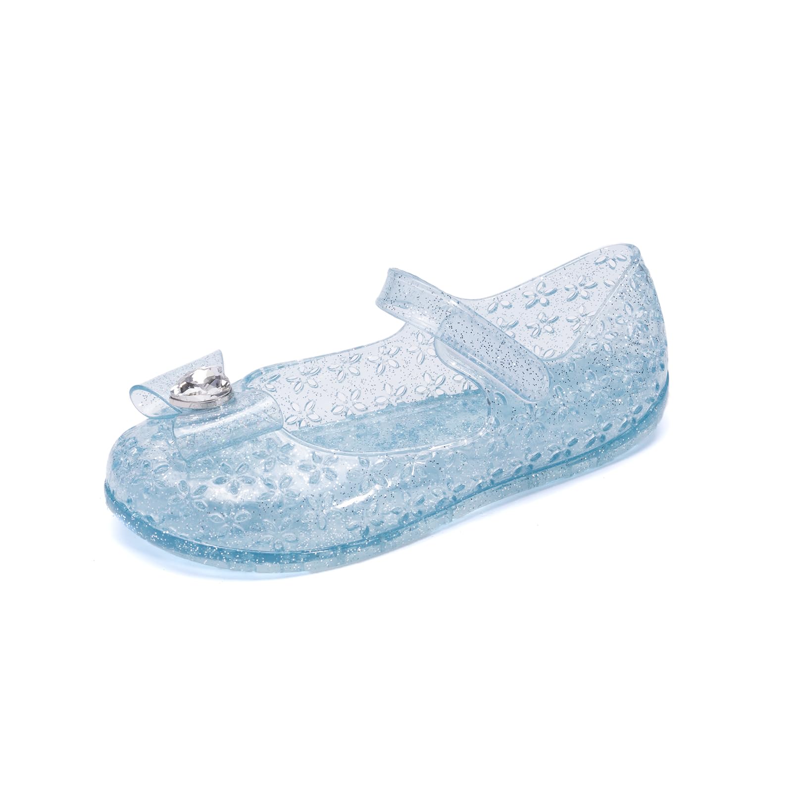 Frozen Elsa Sparkly Mary Jane Shoes for Girls - Princess Cosplay Dance Party Flats - Perfect for Halloween, Birthday Parties & Dress-Up Play