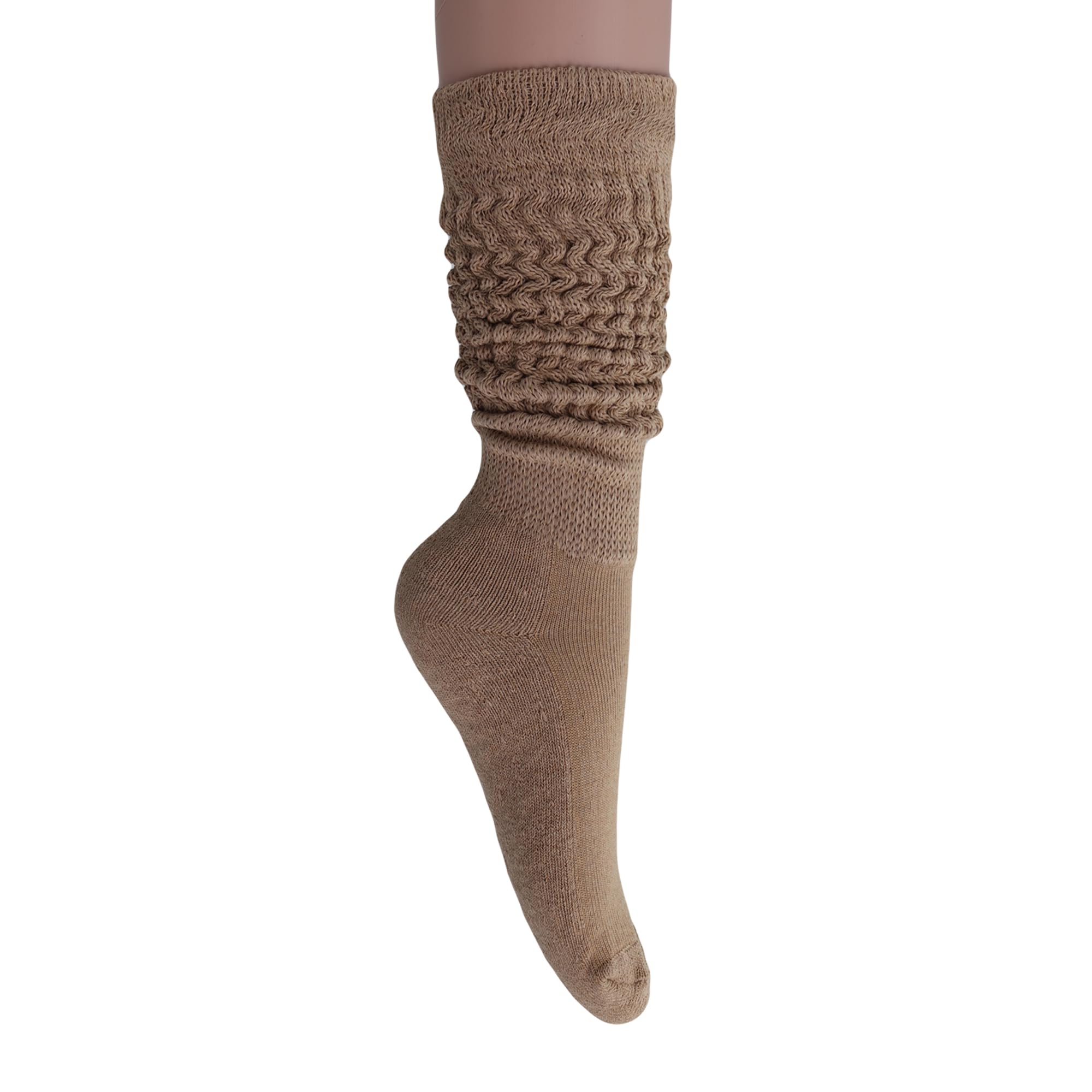 American Made Slouch Socks - Extra Long Cotton Scrunch Knee High Heavy Socks for Women & Men | Cozy Winter Wear, Lounge Socks, Fashionable Cold Weather Accessory