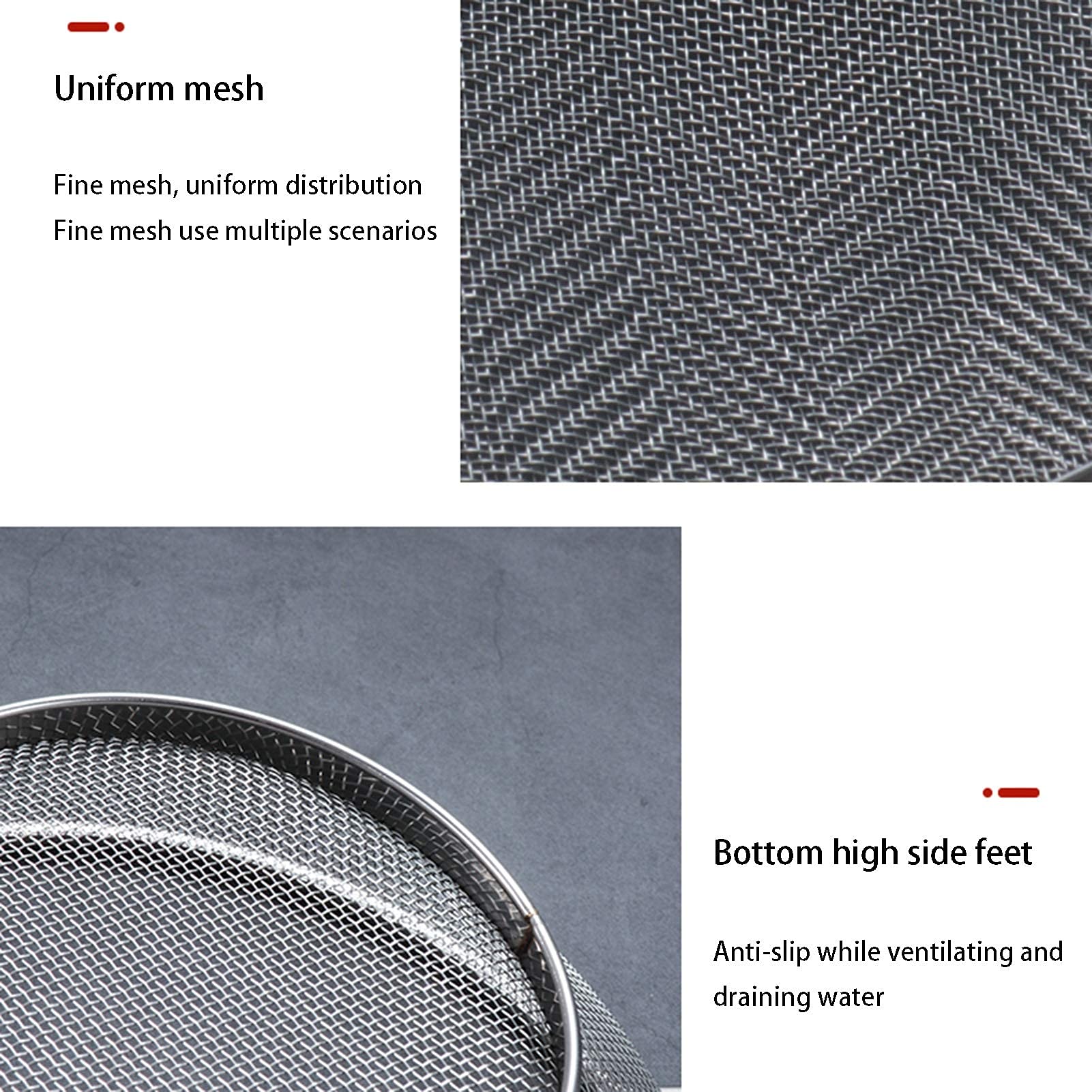 Premium 5 Quart Stainless Steel Colander - Microporous Design for Pasta, Berries, Vegetables & Fruits | Heavy Duty Kitchen Strainer with Ergonomic Handle & Stable Base | Perfect for Cooking, Salad Prep & Washing Produce