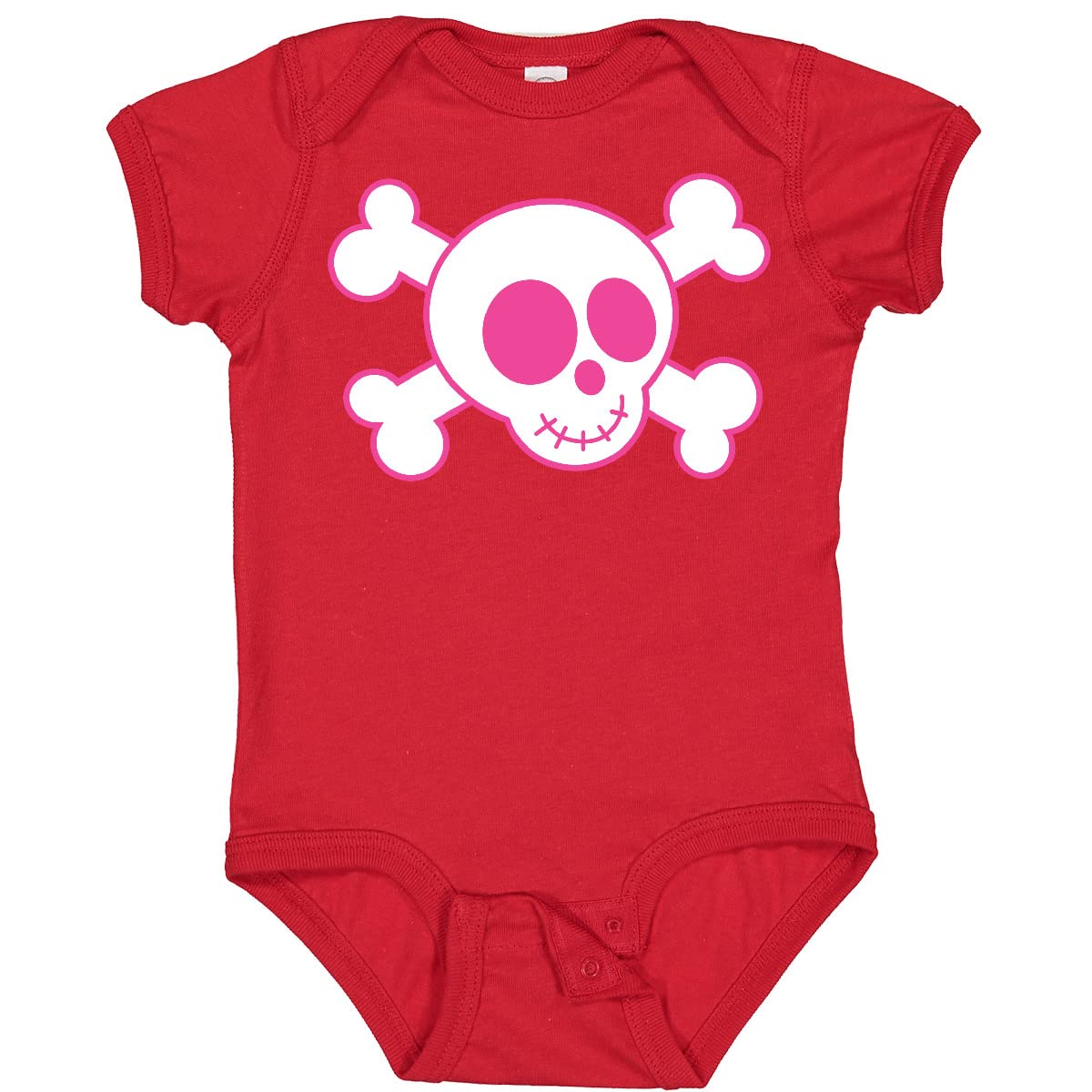 Inktastic Pink Skull Baby Bodysuit - Cute Skull Print Onesie for Infants & Toddlers - Perfect for Halloween, Birthday Parties & Casual Outfits
