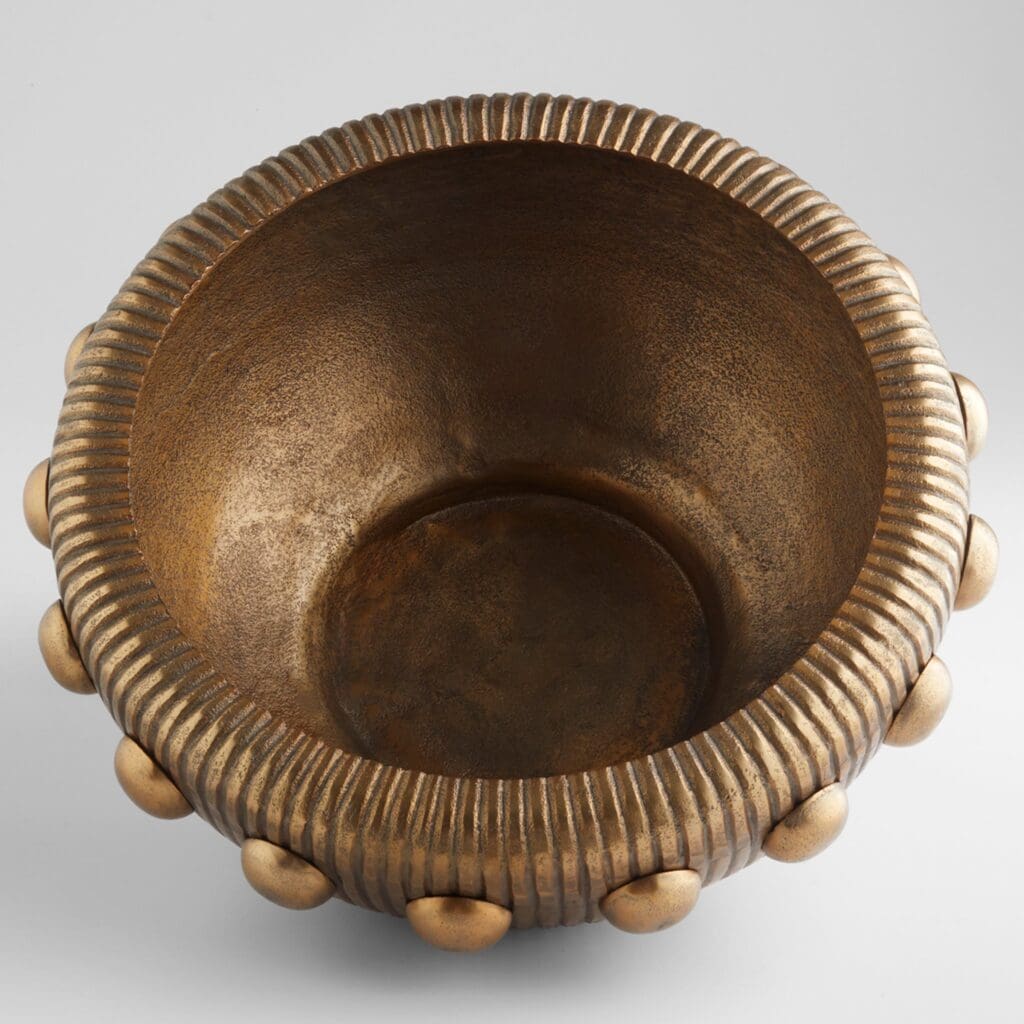 Cyan Design 11697 Batten Bowl - Antique Brass Decorative Bowl for Home Decor, Centerpiece, Tabletop Display, and Gift Giving