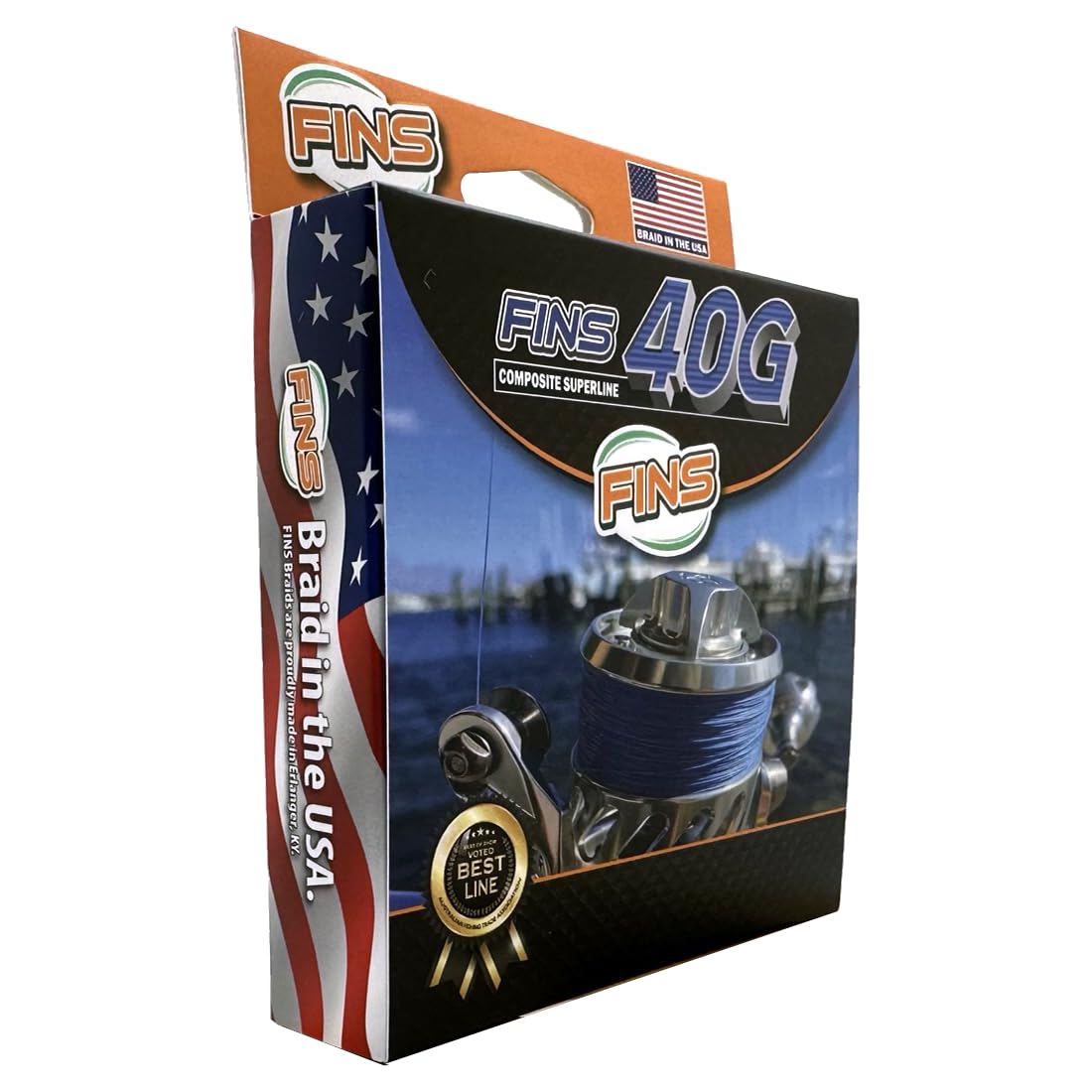 40G Super Round Braided Fishing Line - High Strength-to-Diameter Ratio, Smooth Monofilament Feel, 8 Fiber Bundle Over-Braiding, No Fluff Design - Made in USA | Perfect for Saltwater & Freshwater Fishing, Casting, Trolling & Bass Angling